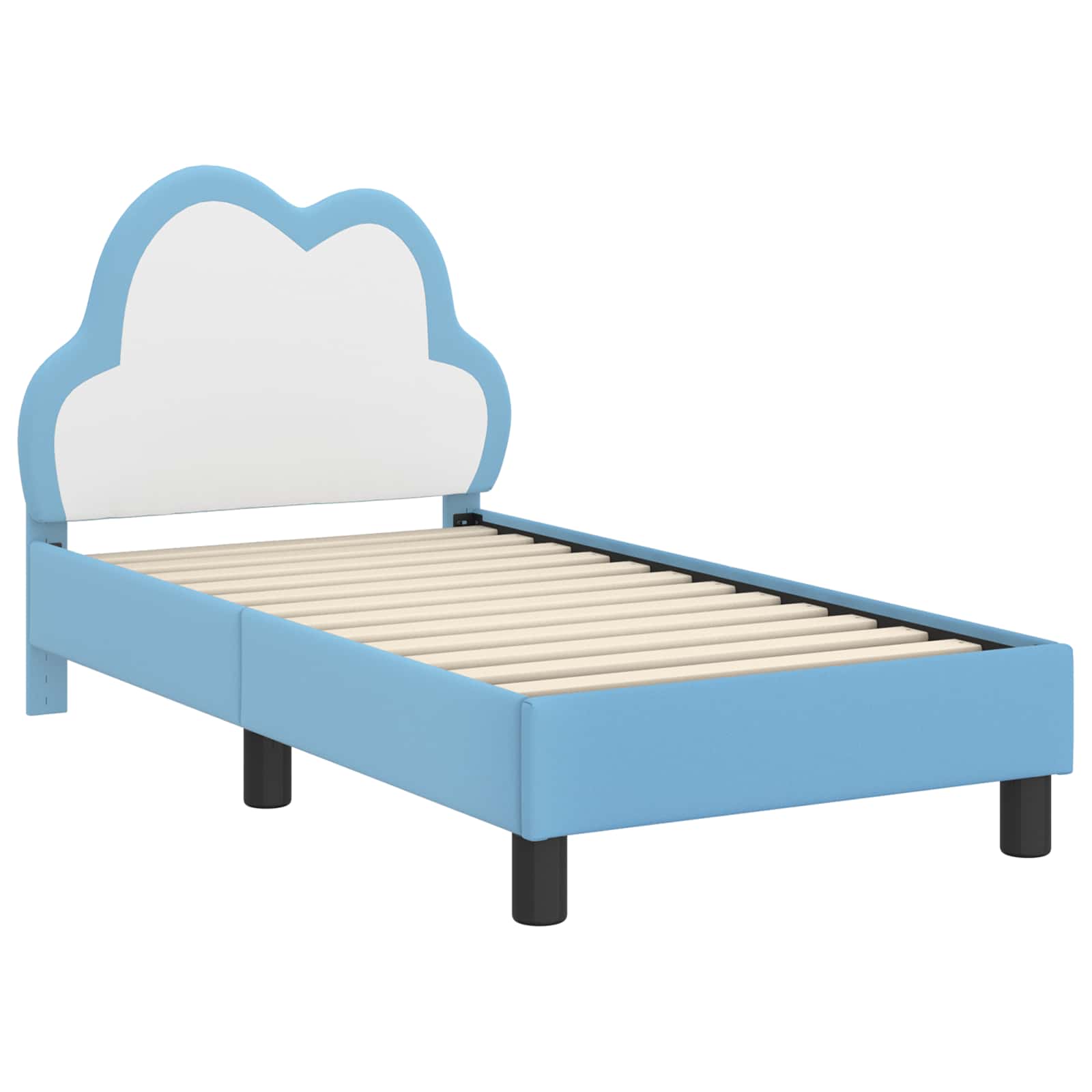 Peuterbedframe met hoofdbord Blauw 70 x 140 cm PU is nu te koop bij PeponiXL, paradijselijk wonen!