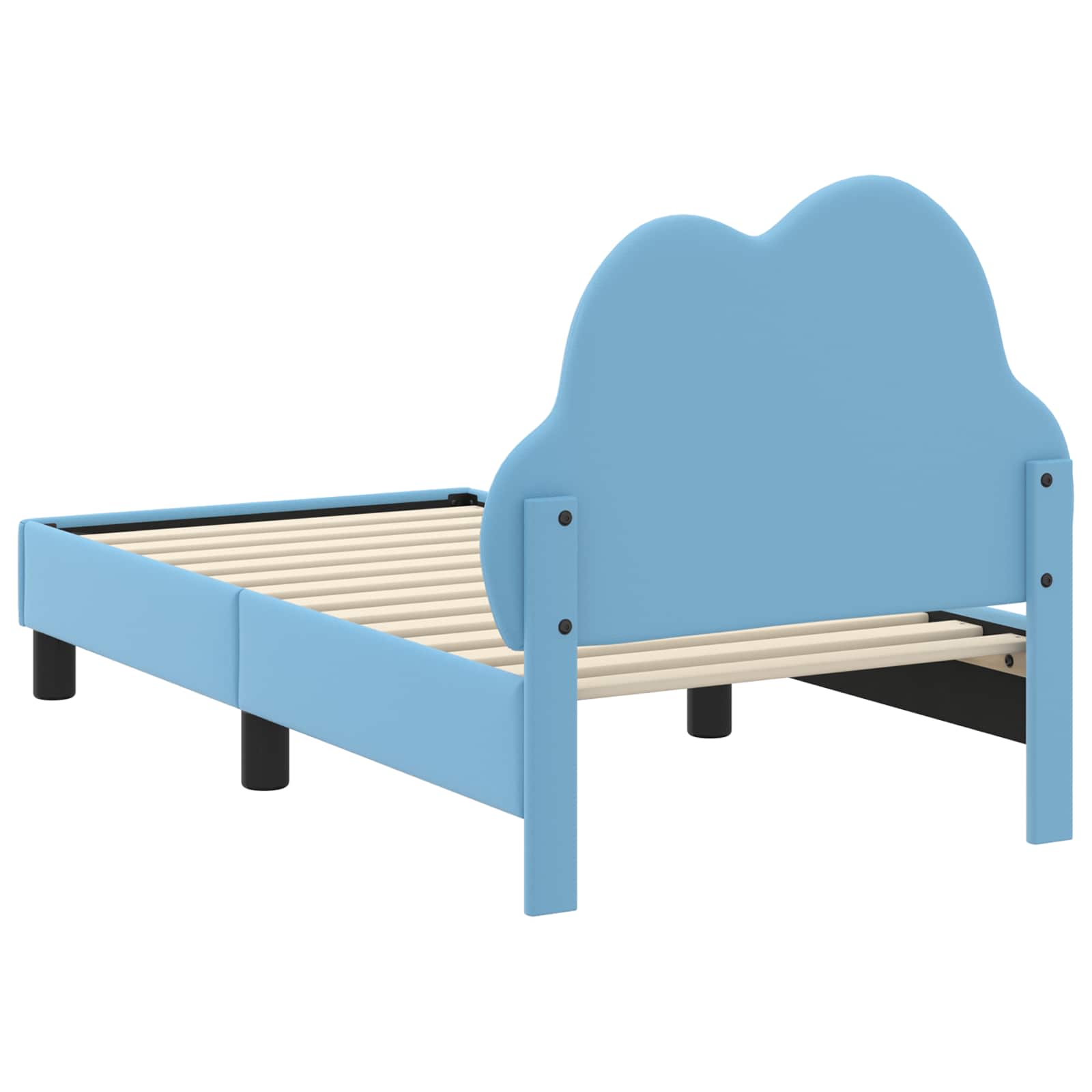 Peuterbedframe met hoofdbord Blauw 70 x 140 cm PU is nu te koop bij PeponiXL, paradijselijk wonen!