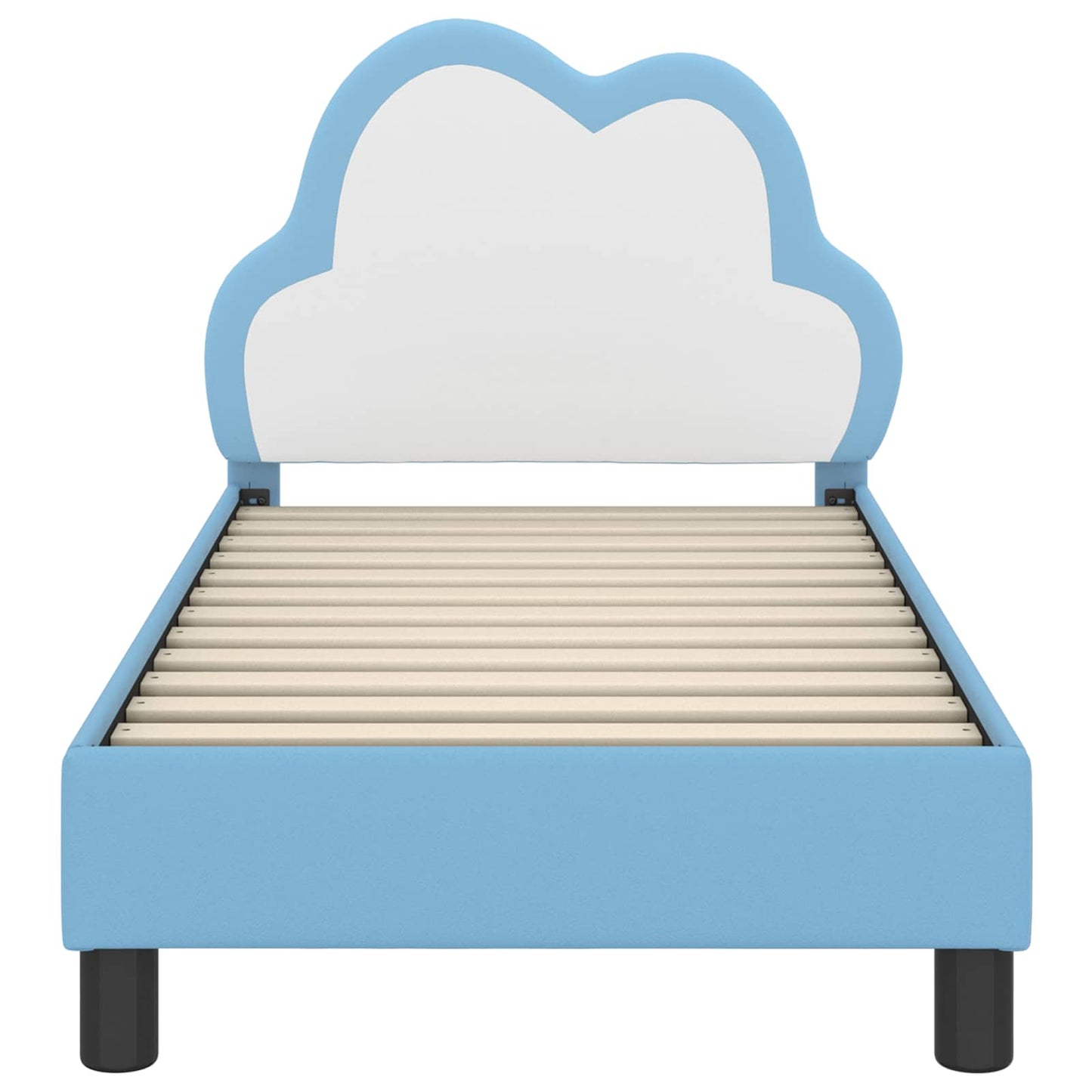 Peuterbedframe met hoofdbord Blauw 70 x 140 cm PU is nu te koop bij PeponiXL, paradijselijk wonen!