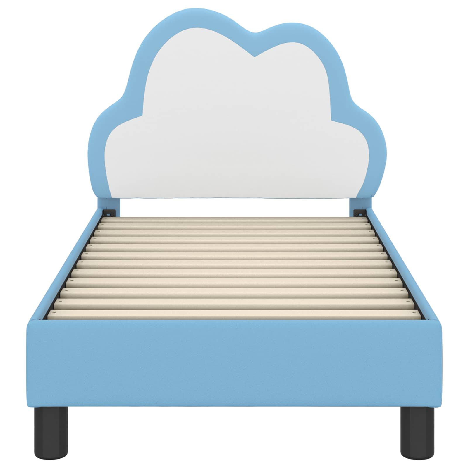 Peuterbedframe met hoofdbord Blauw 70 x 140 cm PU is nu te koop bij PeponiXL, paradijselijk wonen!