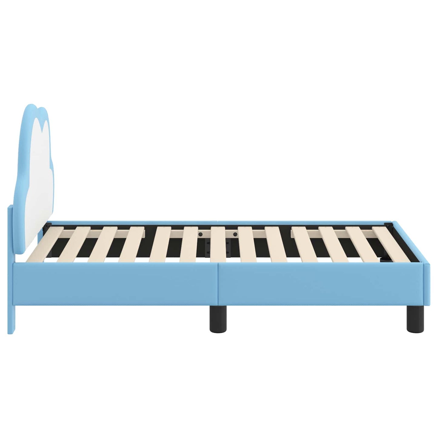 Peuterbedframe met hoofdbord Blauw 70 x 140 cm PU is nu te koop bij PeponiXL, paradijselijk wonen!