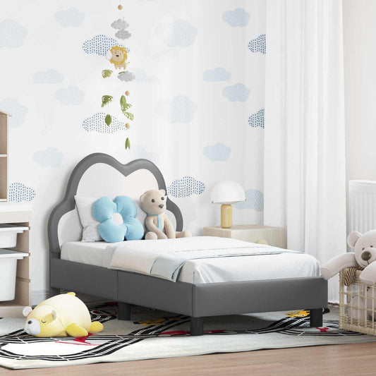 Peuterbedframe met hoofdbord Lichtgrijs 70 x 140 cm PU is nu te koop bij PeponiXL, paradijselijk wonen!