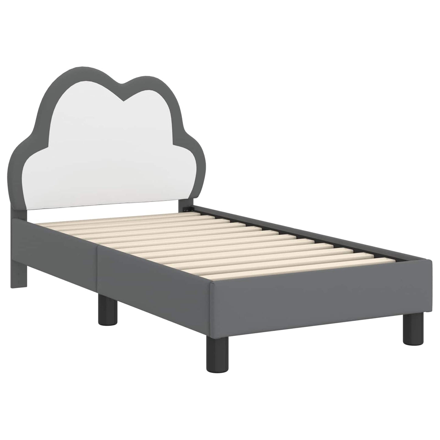 Peuterbedframe met hoofdbord Lichtgrijs 70 x 140 cm PU is nu te koop bij PeponiXL, paradijselijk wonen!
