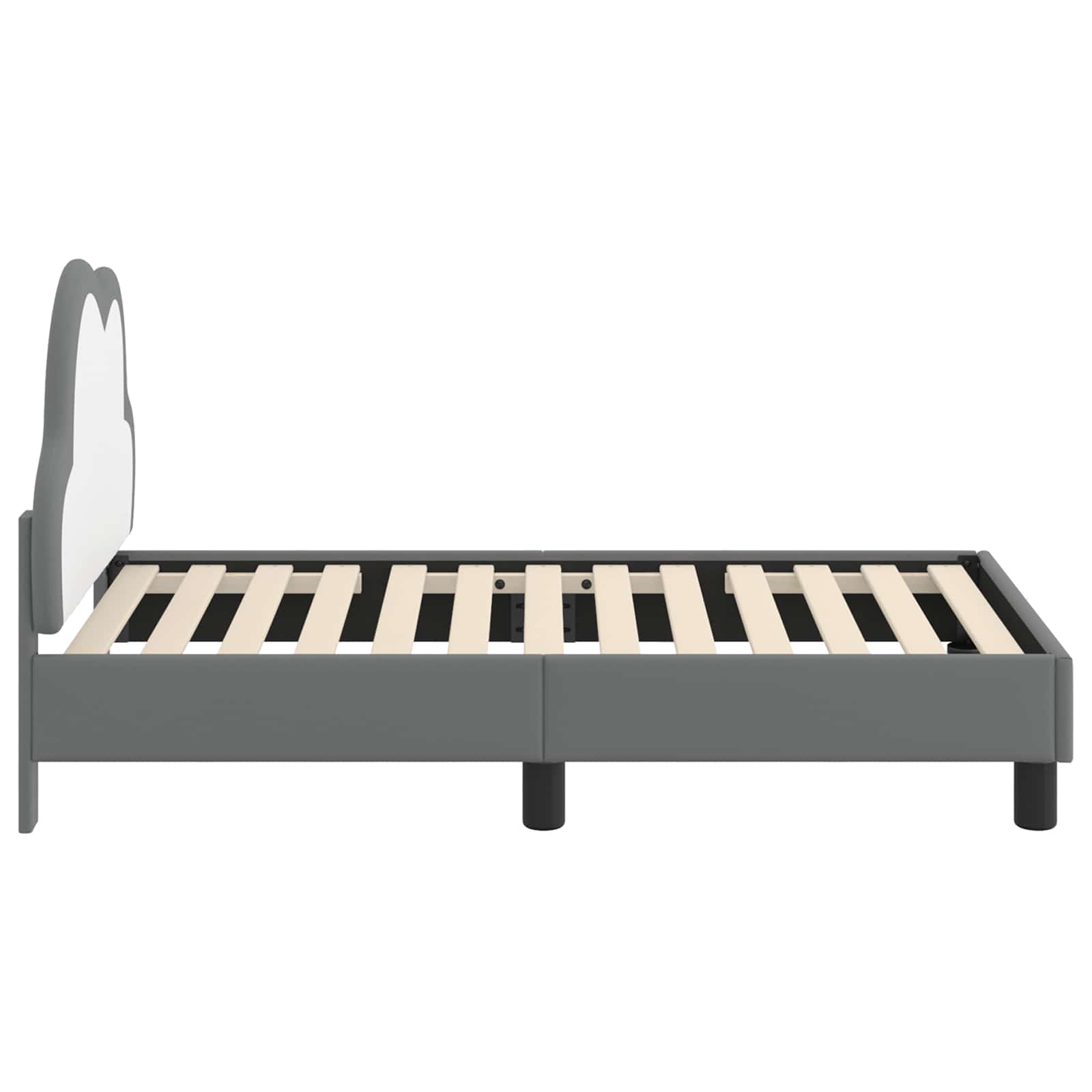Peuterbedframe met hoofdbord Lichtgrijs 70 x 140 cm PU is nu te koop bij PeponiXL, paradijselijk wonen!