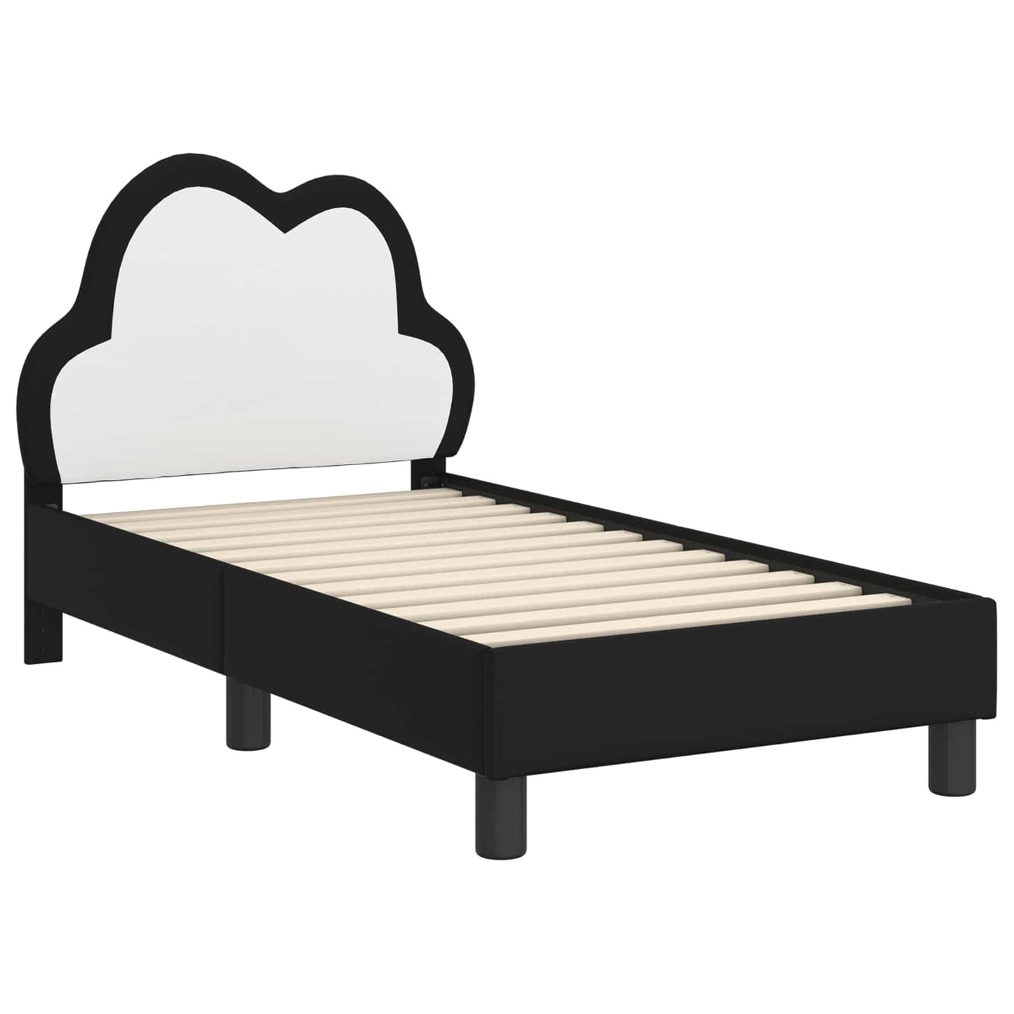 Peuterbedframe met hoofdbord Zwart 70 x 140 cm PU is nu te koop bij PeponiXL, paradijselijk wonen!