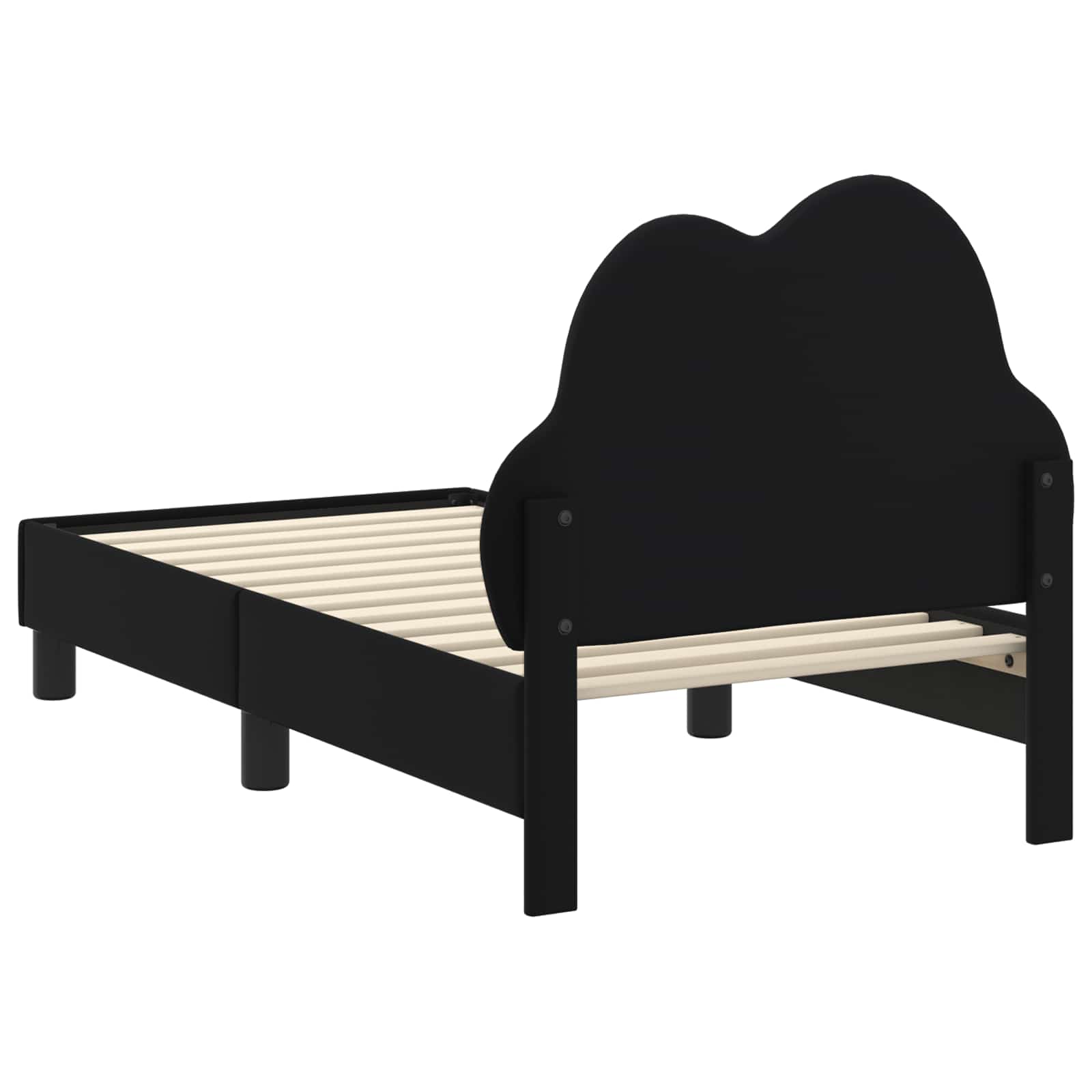 Peuterbedframe met hoofdbord Zwart 70 x 140 cm PU is nu te koop bij PeponiXL, paradijselijk wonen!
