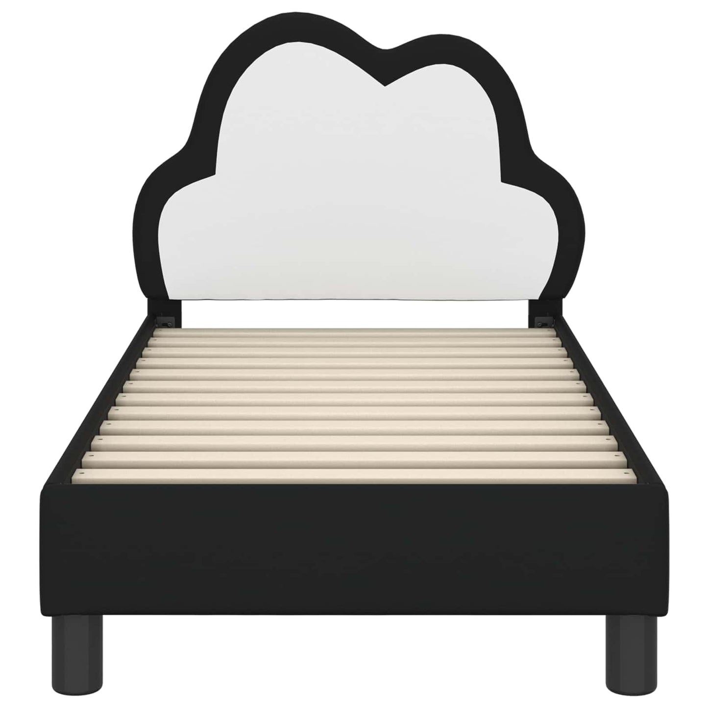 Peuterbedframe met hoofdbord Zwart 70 x 140 cm PU is nu te koop bij PeponiXL, paradijselijk wonen!