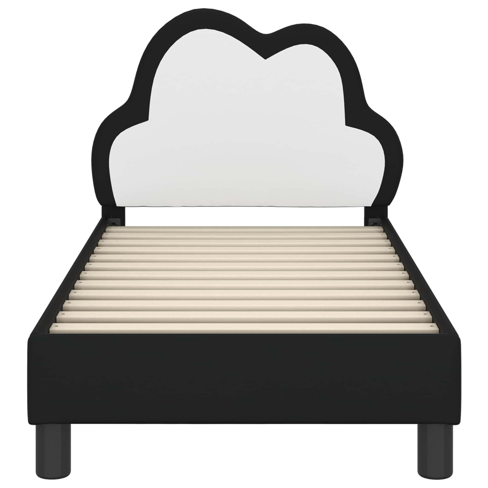 Peuterbedframe met hoofdbord Zwart 70 x 140 cm PU is nu te koop bij PeponiXL, paradijselijk wonen!