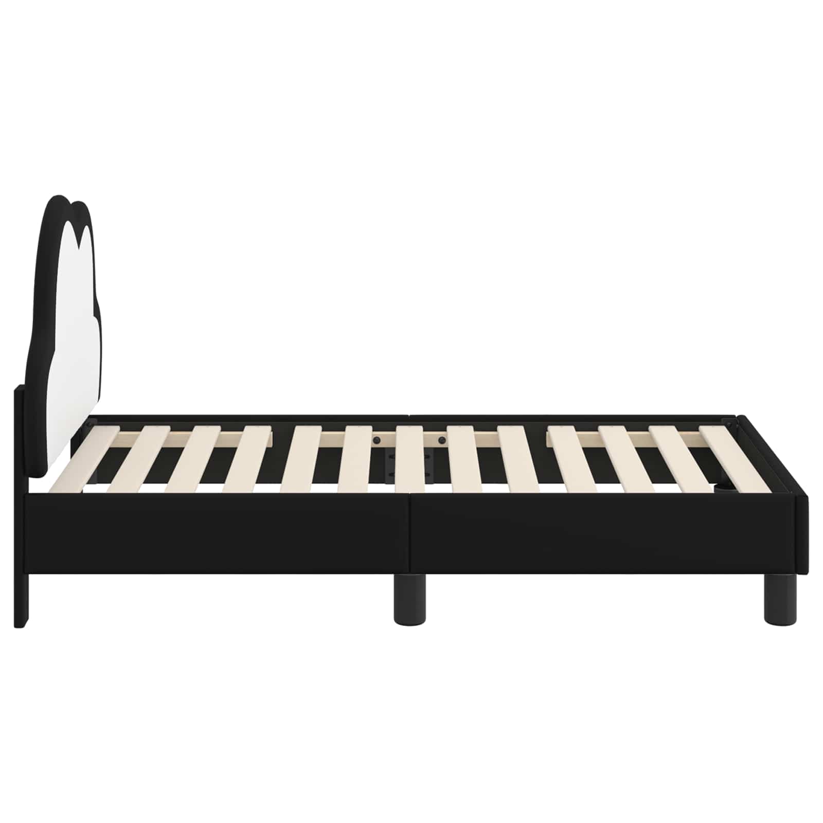 Peuterbedframe met hoofdbord Zwart 70 x 140 cm PU is nu te koop bij PeponiXL, paradijselijk wonen!