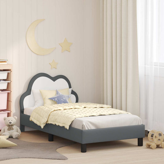 Bedframe voor kinderen met hoofdbord Lichtgrijs 80 x 160 cm PU is nu te koop bij PeponiXL, paradijselijk wonen!