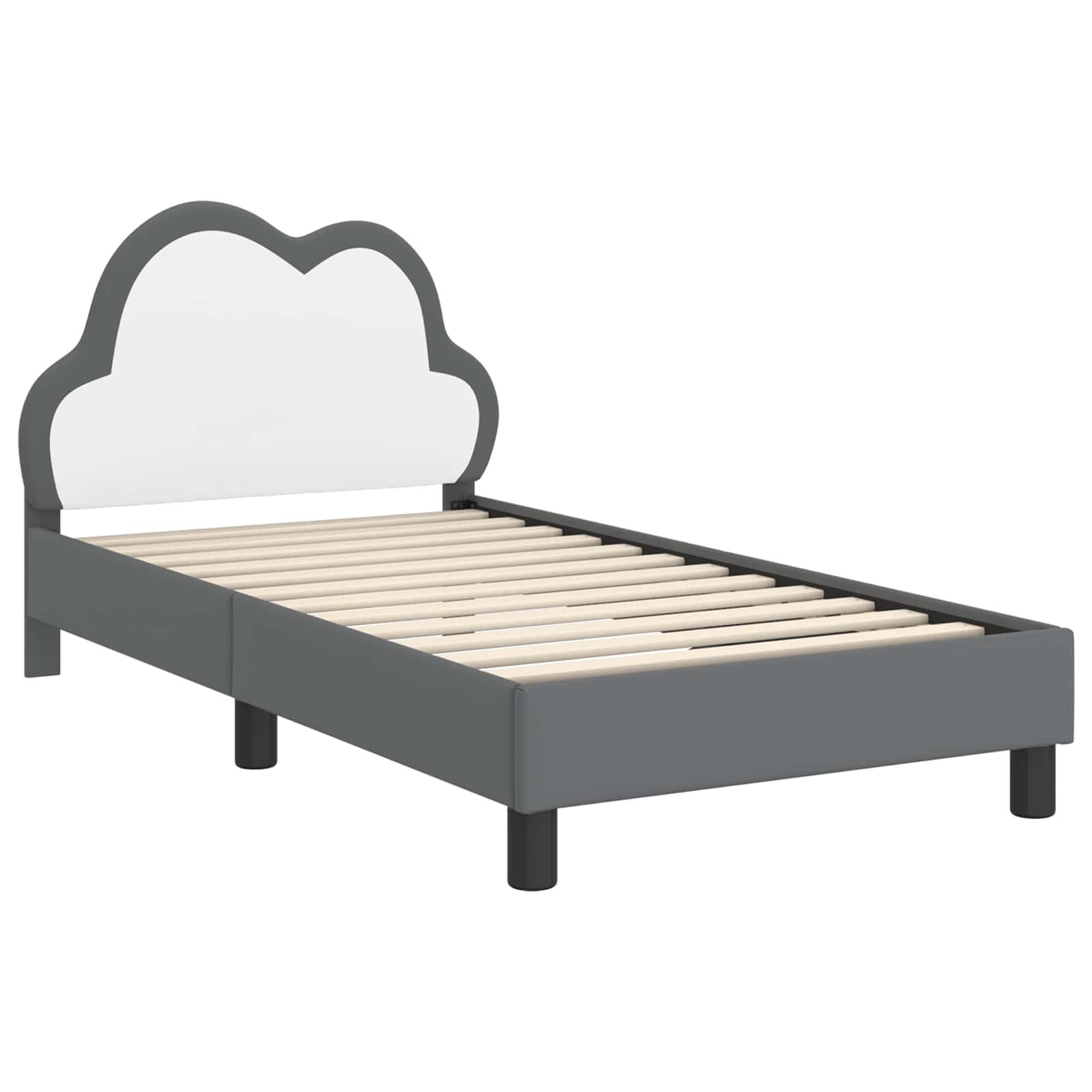 Bedframe voor kinderen met hoofdbord Lichtgrijs 80 x 160 cm PU is nu te koop bij PeponiXL, paradijselijk wonen!