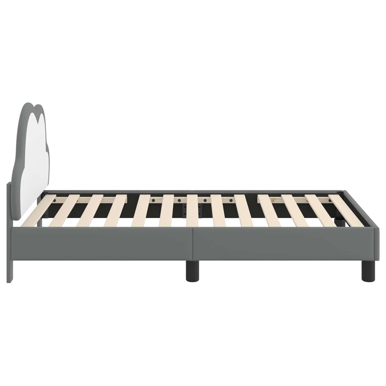 Bedframe voor kinderen met hoofdbord Lichtgrijs 80 x 160 cm PU is nu te koop bij PeponiXL, paradijselijk wonen!