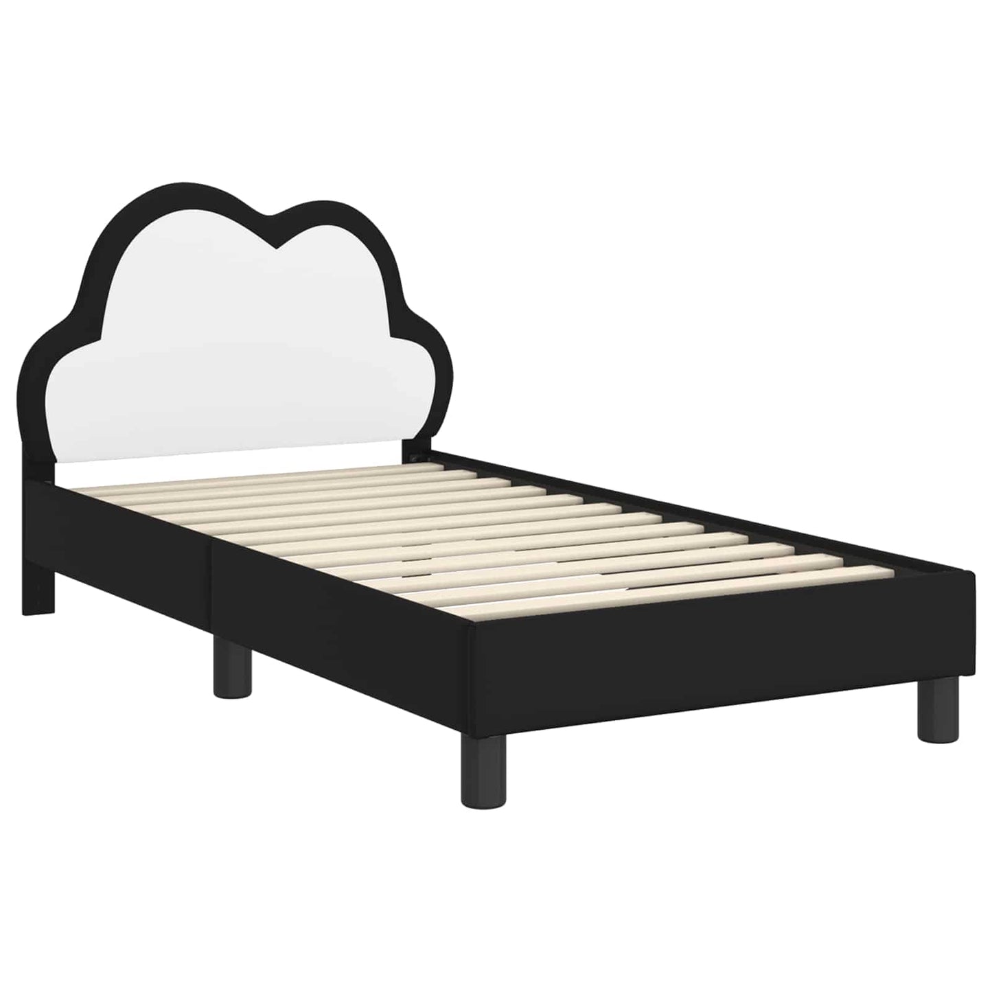 Bedframe voor kinderen met hoofdbord Zwart 80 x 160 cm PU is nu te koop bij PeponiXL, paradijselijk wonen!
