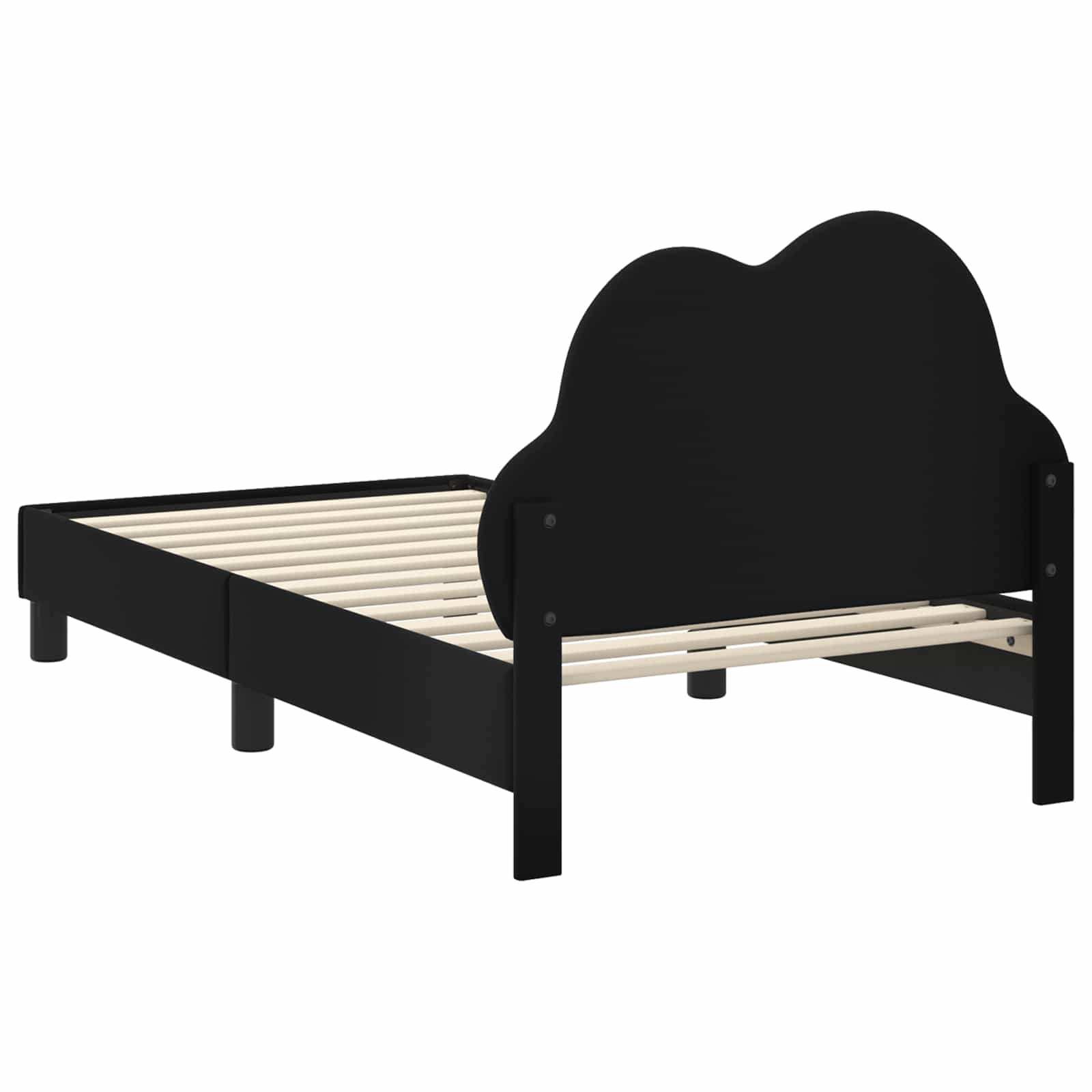 Bedframe voor kinderen met hoofdbord Zwart 80 x 160 cm PU is nu te koop bij PeponiXL, paradijselijk wonen!