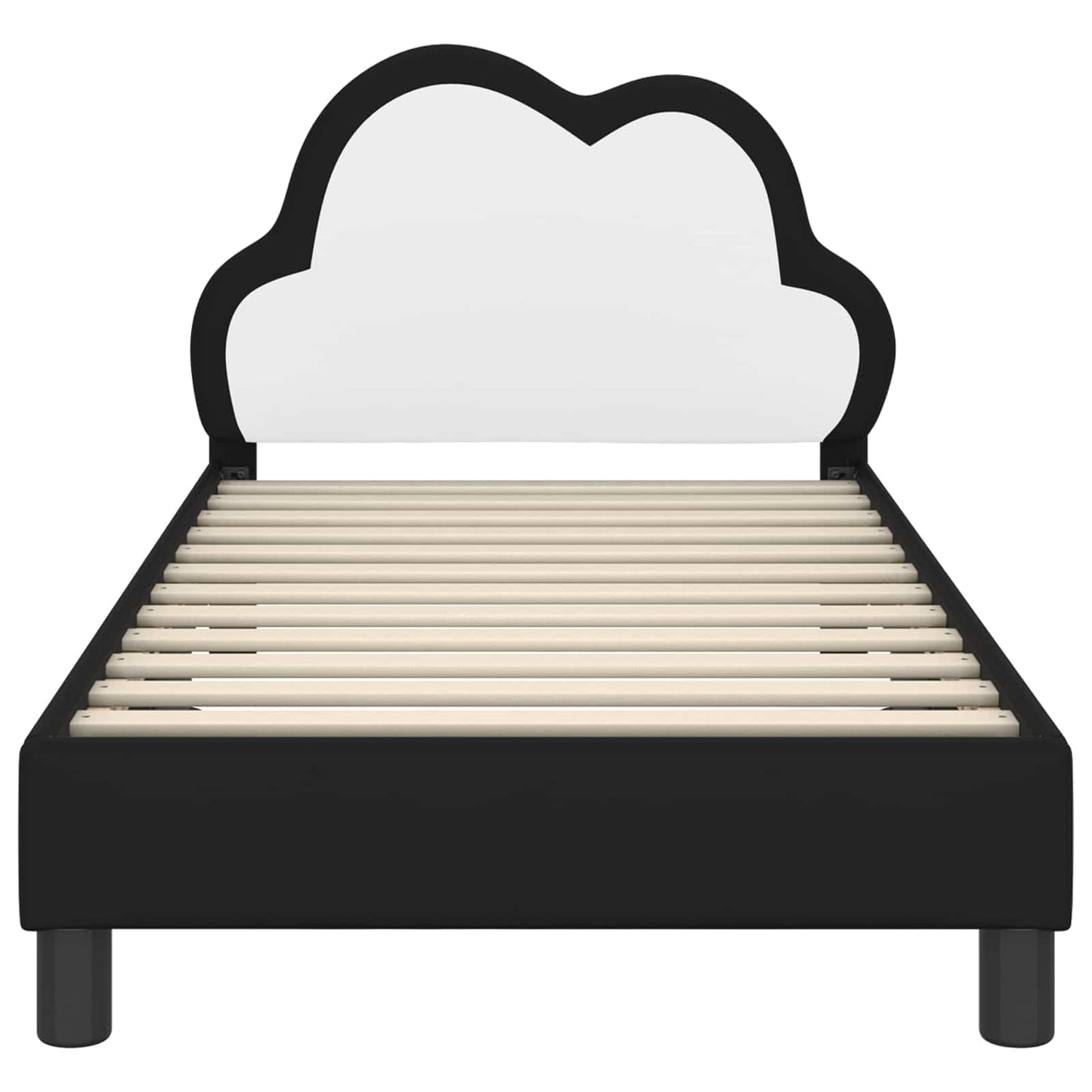 Bedframe voor kinderen met hoofdbord Zwart 80 x 160 cm PU is nu te koop bij PeponiXL, paradijselijk wonen!