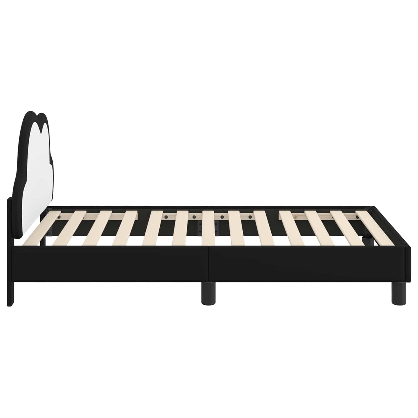 Bedframe voor kinderen met hoofdbord Zwart 80 x 160 cm PU is nu te koop bij PeponiXL, paradijselijk wonen!