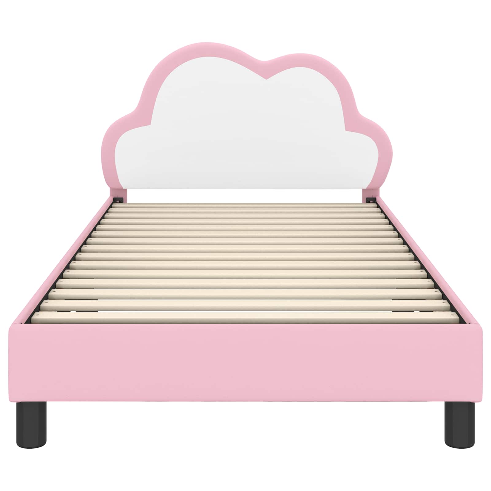 Bedframe voor kinderen met hoofdbord Roze 80 x 200 cm PU is nu te koop bij PeponiXL, paradijselijk wonen!