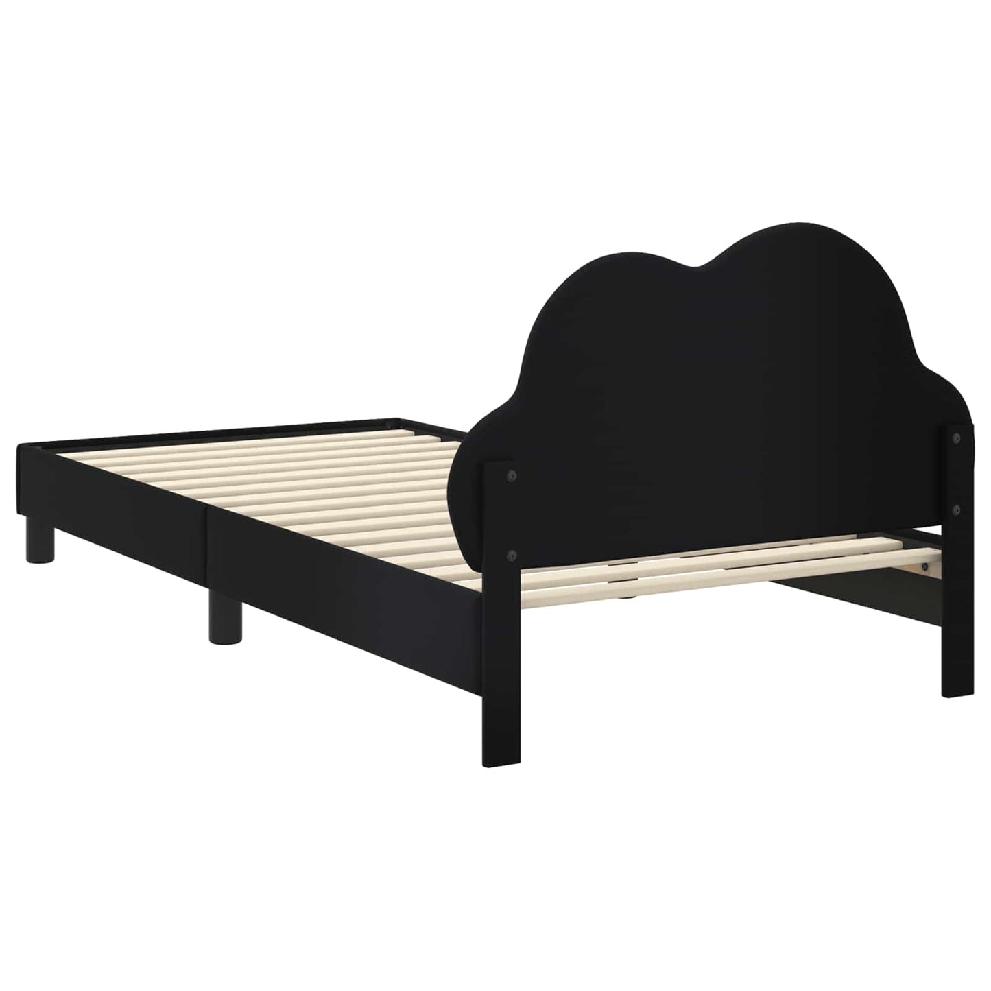 Bedframe voor kinderen met hoofdbord Zwart 80 x 200 cm PU is nu te koop bij PeponiXL, paradijselijk wonen!