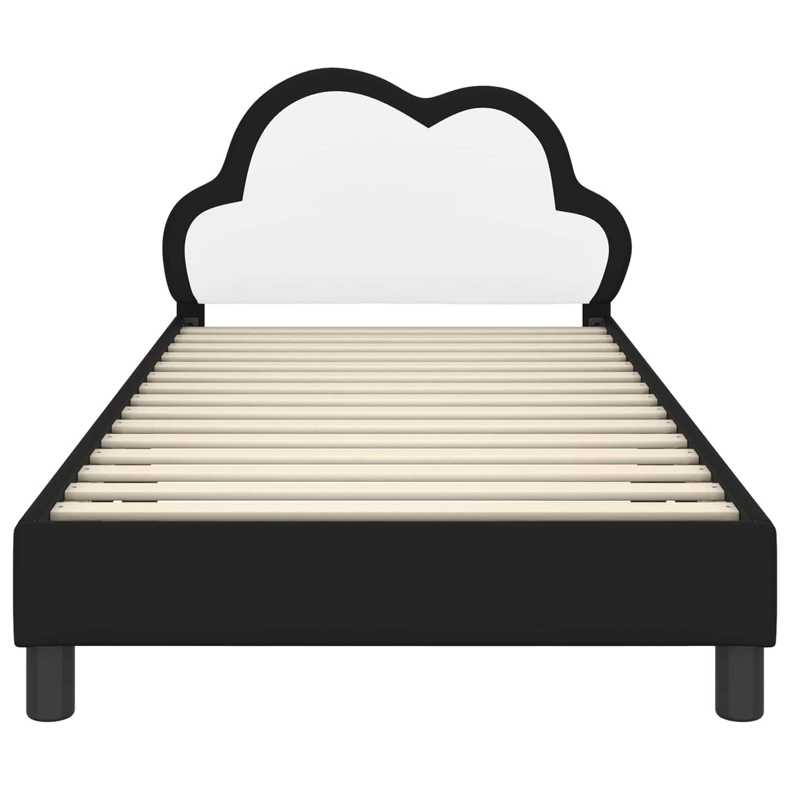 Bedframe voor kinderen met hoofdbord Zwart 80 x 200 cm PU is nu te koop bij PeponiXL, paradijselijk wonen!