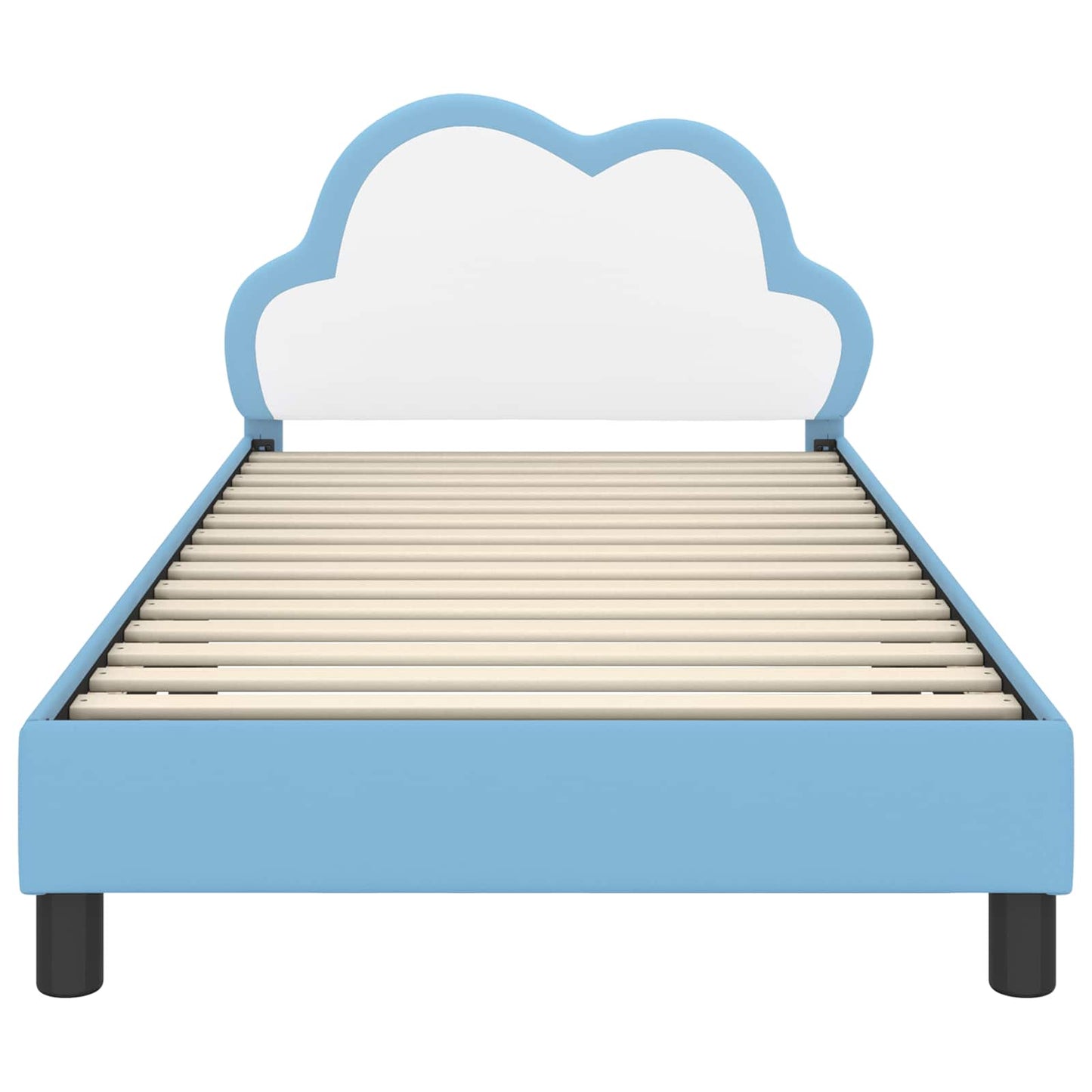 Bedframe voor kinderen met hoofdbord Blauw 90 x 190 cm PU is nu te koop bij PeponiXL, paradijselijk wonen!
