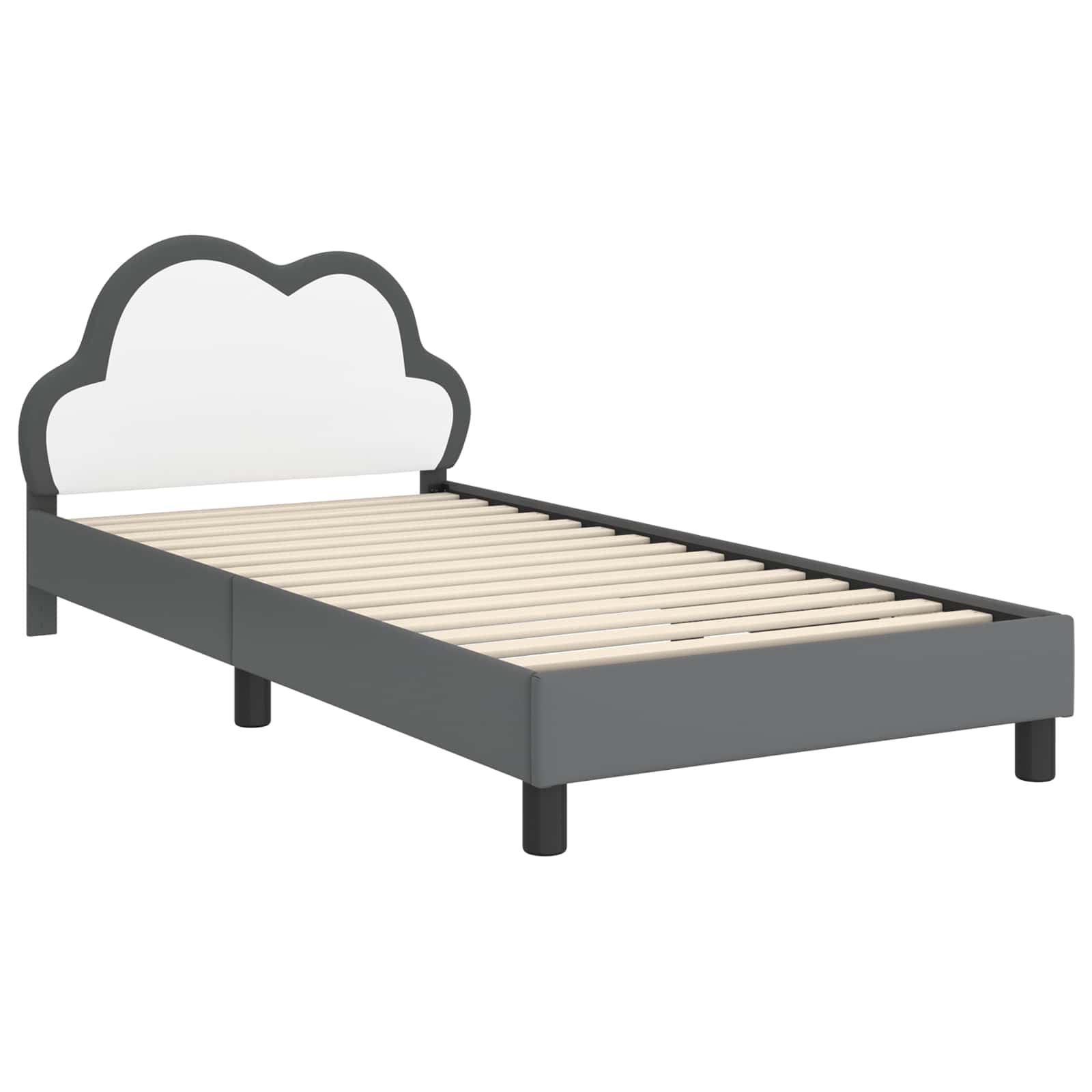 Bedframe voor kinderen met hoofdbord Lichtgrijs 90 x 190 cm PU is nu te koop bij PeponiXL, paradijselijk wonen!