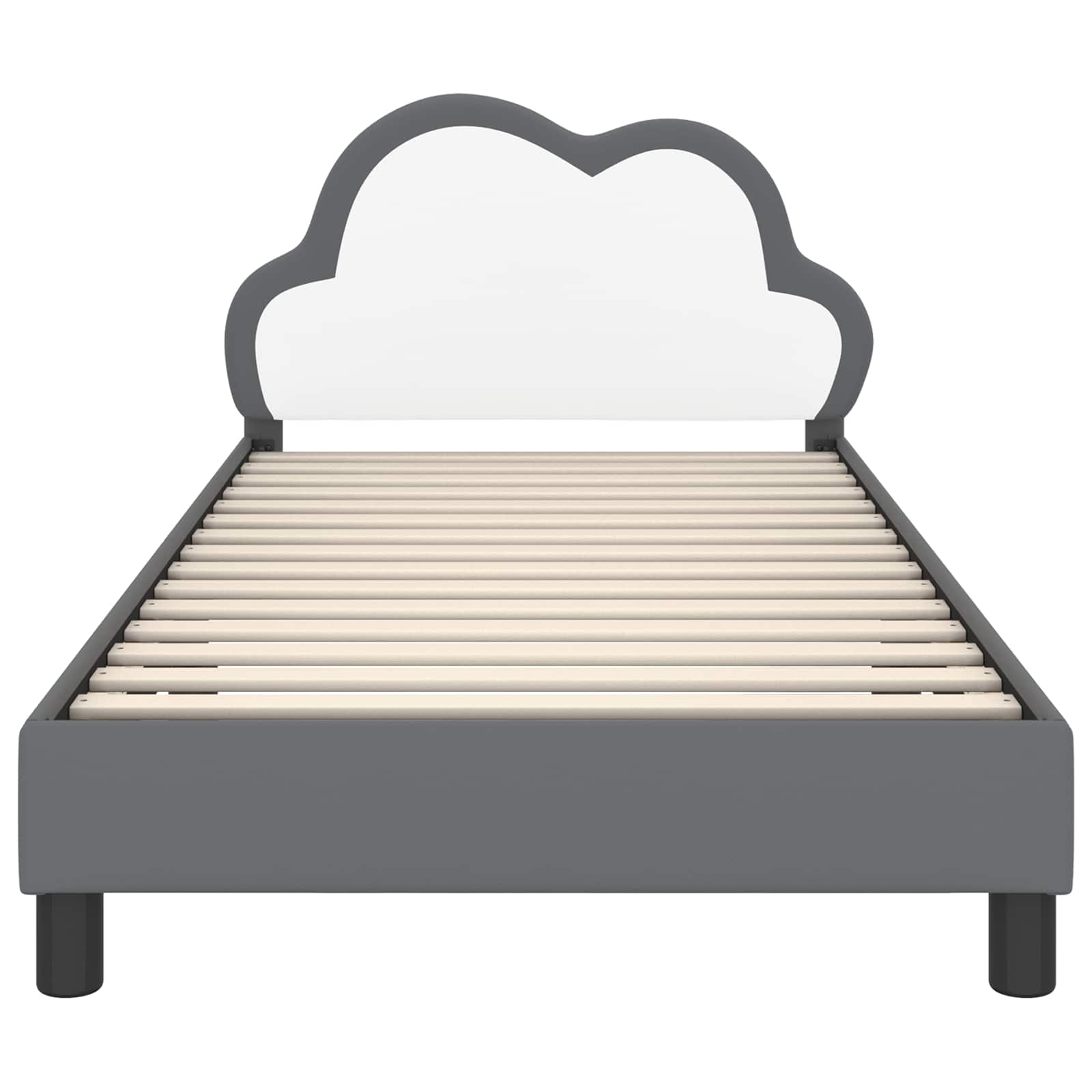 Bedframe voor kinderen met hoofdbord Lichtgrijs 90 x 190 cm PU is nu te koop bij PeponiXL, paradijselijk wonen!
