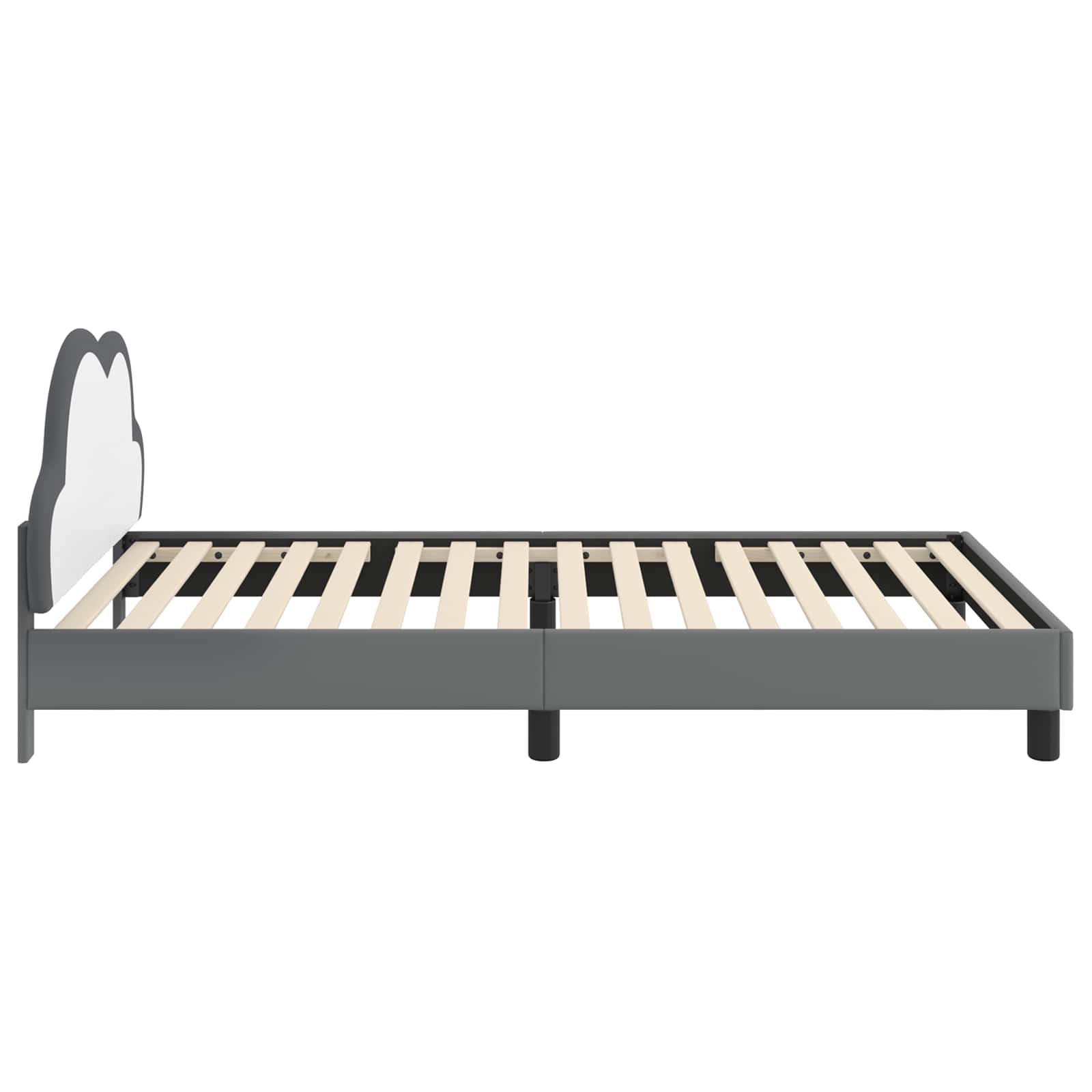 Bedframe voor kinderen met hoofdbord Lichtgrijs 90 x 190 cm PU is nu te koop bij PeponiXL, paradijselijk wonen!