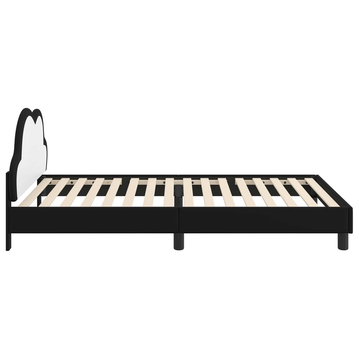 Bedframe voor kinderen met hoofdbord Zwart 90 x 190 cm PU is nu te koop bij PeponiXL, paradijselijk wonen!