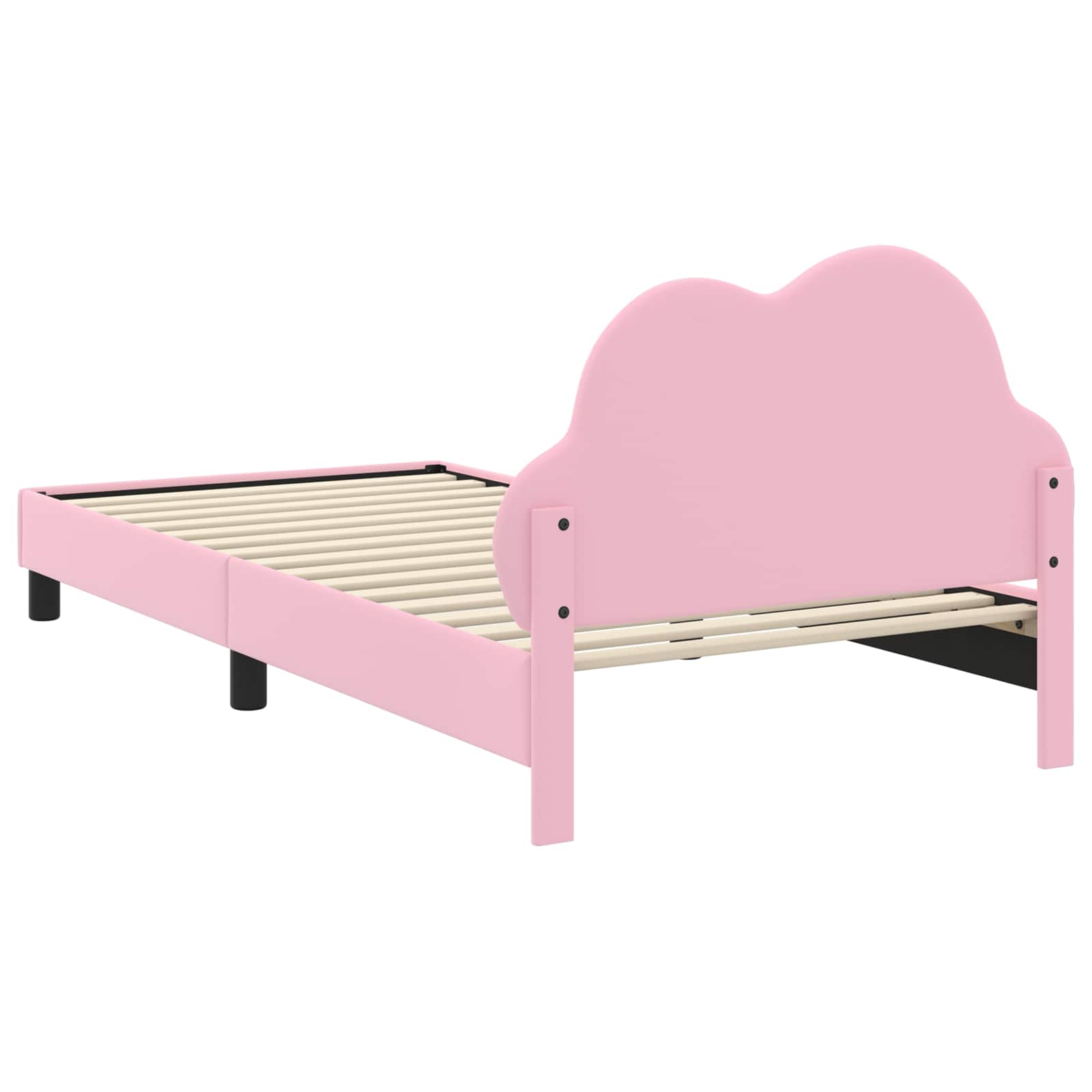 Bedframe voor kinderen met hoofdbord Roze 90 x 200 cm PU is nu te koop bij PeponiXL, paradijselijk wonen!