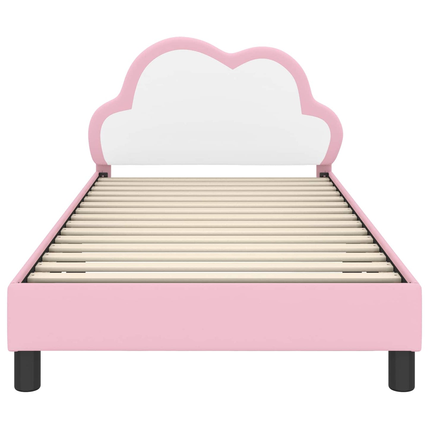 Bedframe voor kinderen met hoofdbord Roze 90 x 200 cm PU is nu te koop bij PeponiXL, paradijselijk wonen!