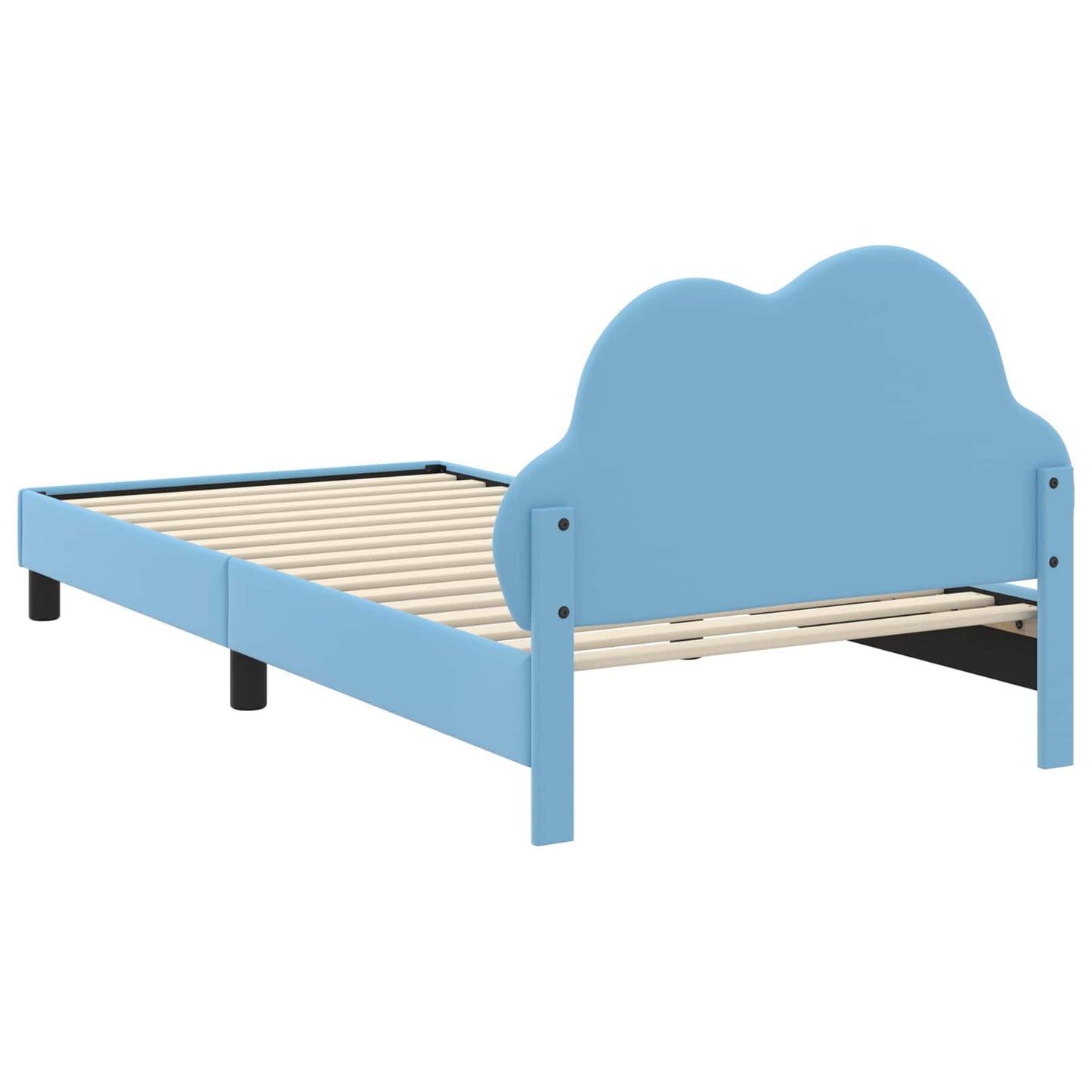 Bedframe voor kinderen met hoofdbord Blauw 90 x 200 cm PU is nu te koop bij PeponiXL, paradijselijk wonen!