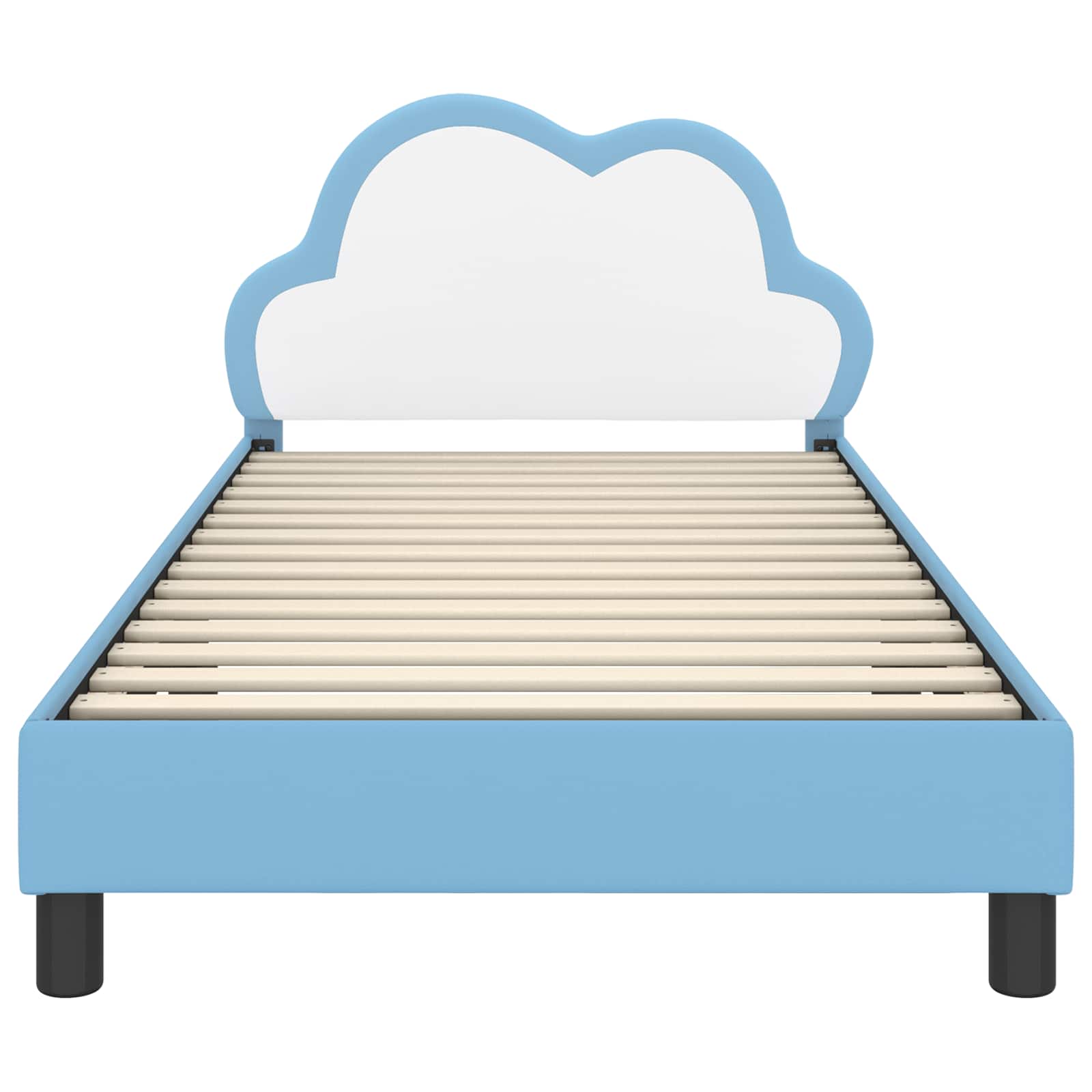 Bedframe voor kinderen met hoofdbord Blauw 90 x 200 cm PU is nu te koop bij PeponiXL, paradijselijk wonen!