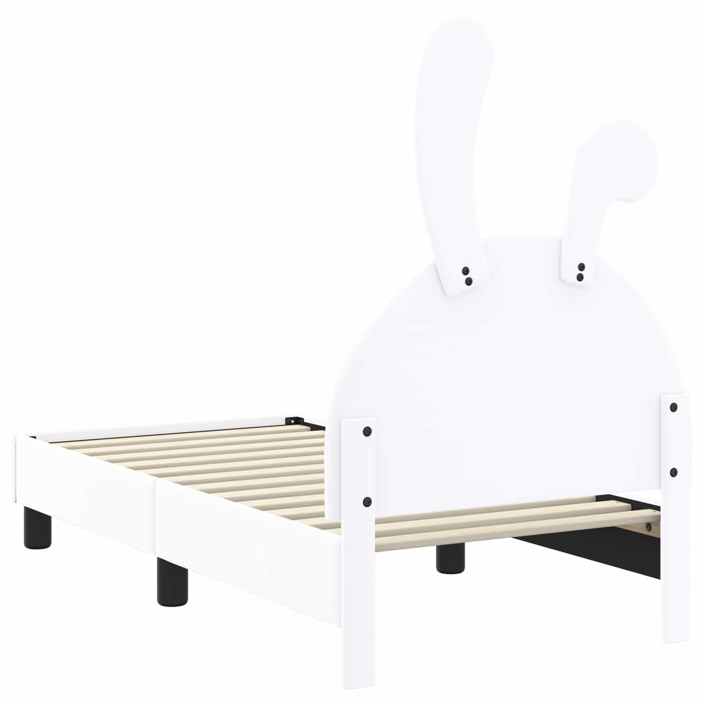 Peuterbedframe met hoofdbord met hoofdeinde Wit 70 x 140 cm PU is nu te koop bij PeponiXL, paradijselijk wonen!