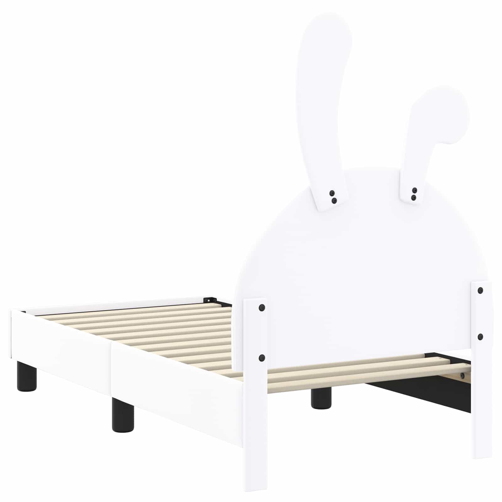 Peuterbedframe met hoofdbord met hoofdeinde Wit 70 x 140 cm PU is nu te koop bij PeponiXL, paradijselijk wonen!