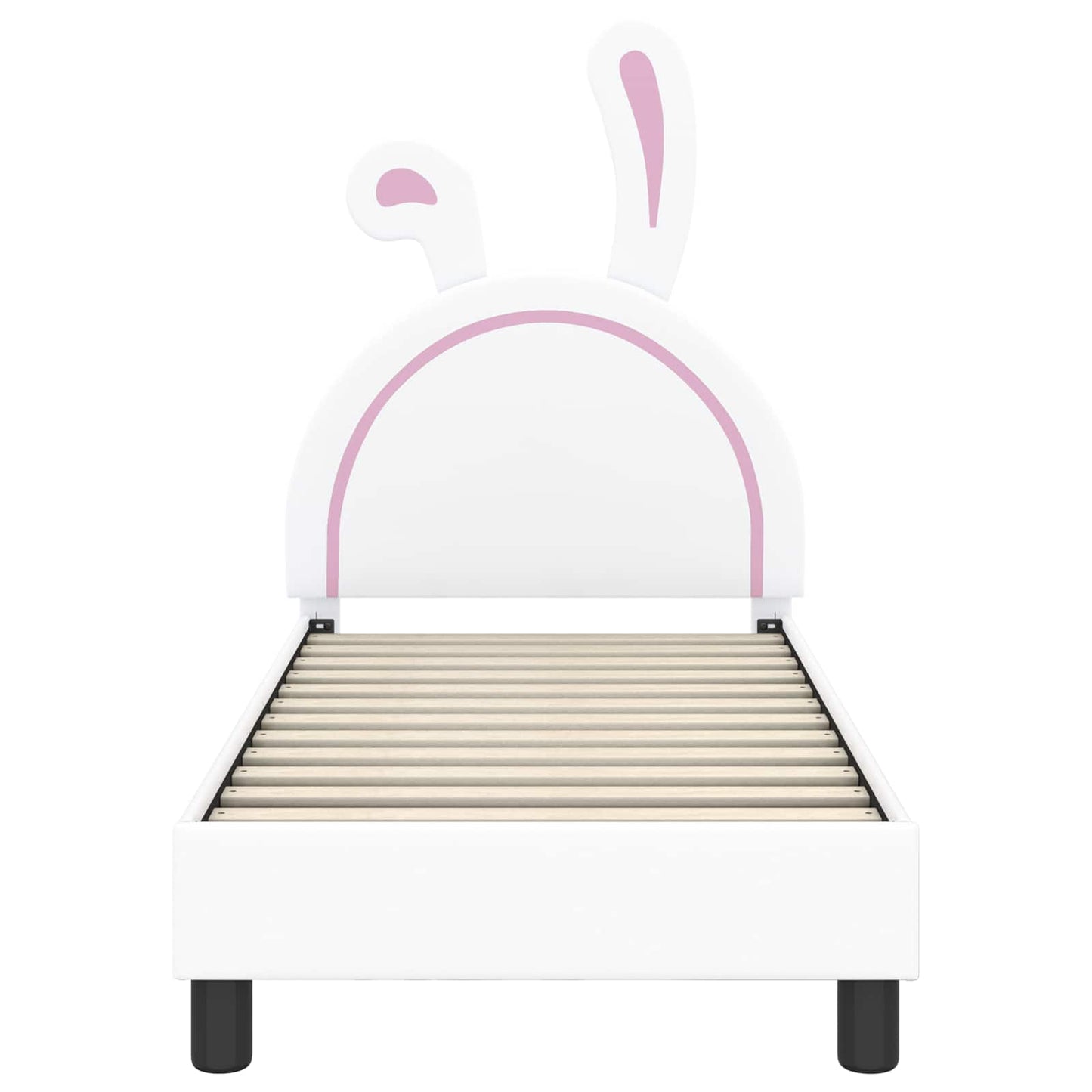 Peuterbedframe met hoofdbord met hoofdeinde Wit 70 x 140 cm PU is nu te koop bij PeponiXL, paradijselijk wonen!