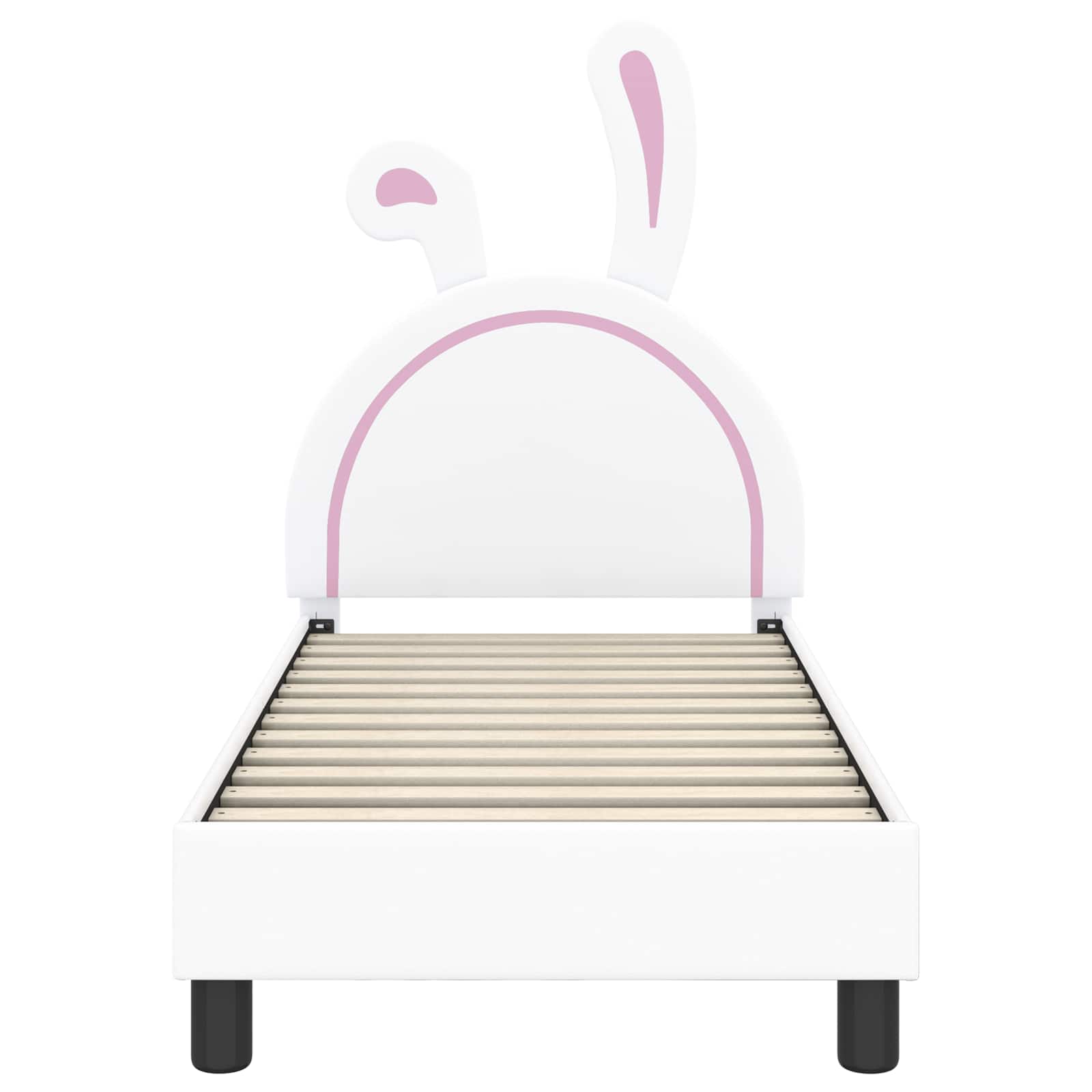 Peuterbedframe met hoofdbord met hoofdeinde Wit 70 x 140 cm PU is nu te koop bij PeponiXL, paradijselijk wonen!