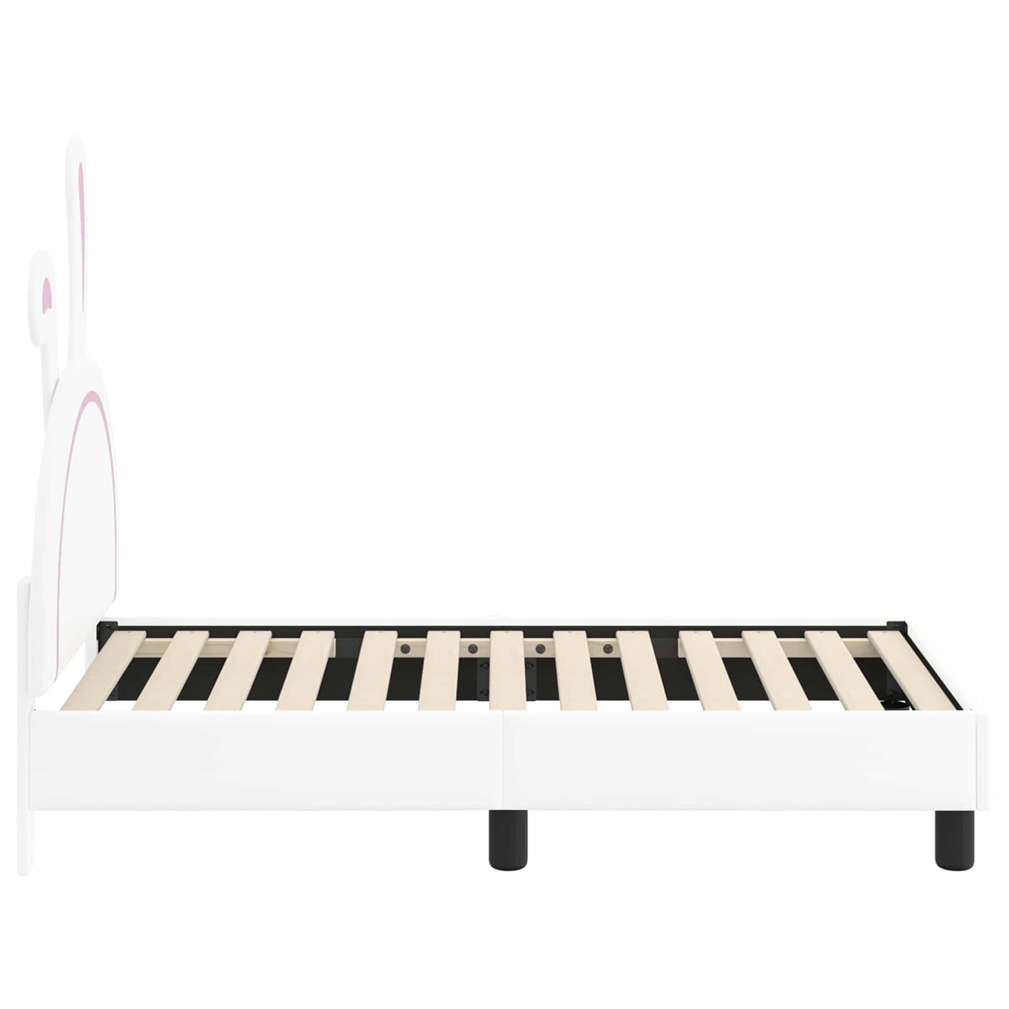 Peuterbedframe met hoofdbord met hoofdeinde Wit 70 x 140 cm PU is nu te koop bij PeponiXL, paradijselijk wonen!