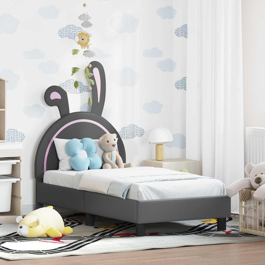 Peuterbedframe met hoofdbord Lichtgrijs 70 x 140 cm PU is nu te koop bij PeponiXL, paradijselijk wonen!