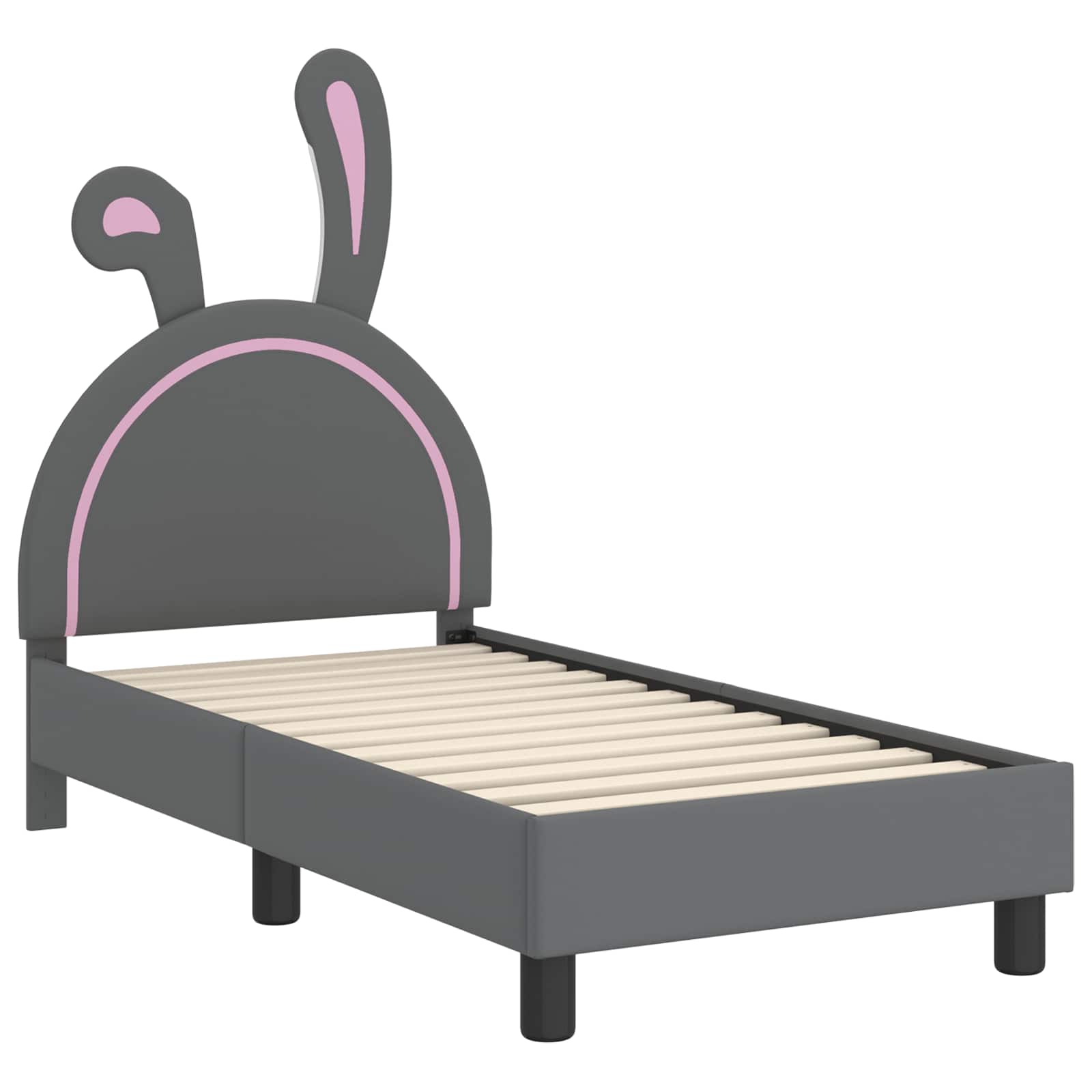 Peuterbedframe met hoofdbord Lichtgrijs 70 x 140 cm PU is nu te koop bij PeponiXL, paradijselijk wonen!