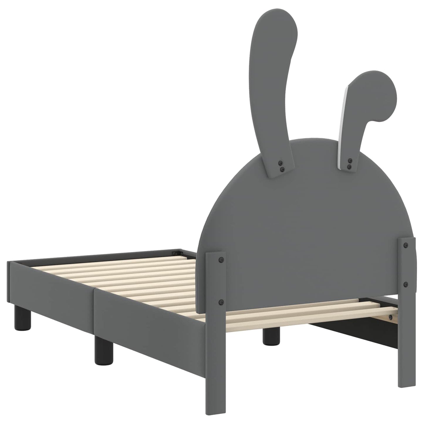 Peuterbedframe met hoofdbord Lichtgrijs 70 x 140 cm PU is nu te koop bij PeponiXL, paradijselijk wonen!