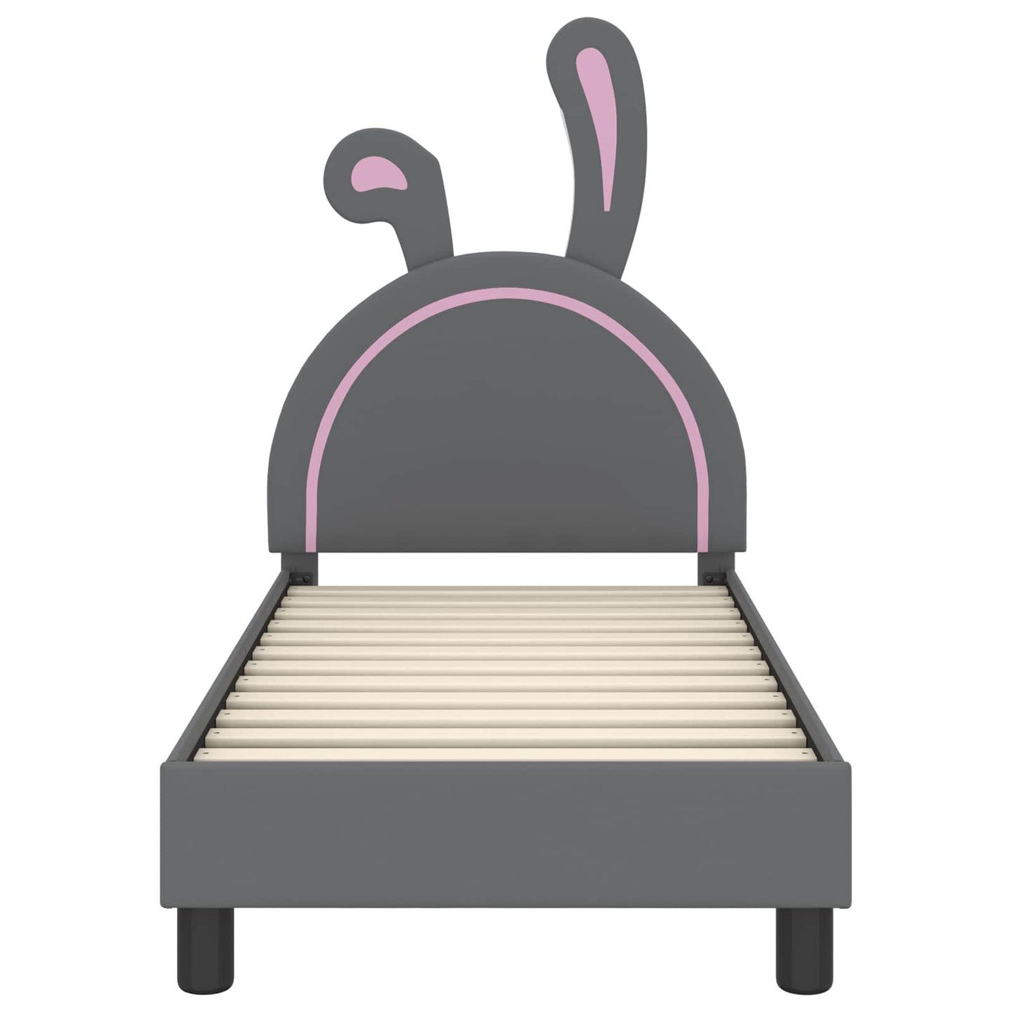 Peuterbedframe met hoofdbord Lichtgrijs 70 x 140 cm PU is nu te koop bij PeponiXL, paradijselijk wonen!
