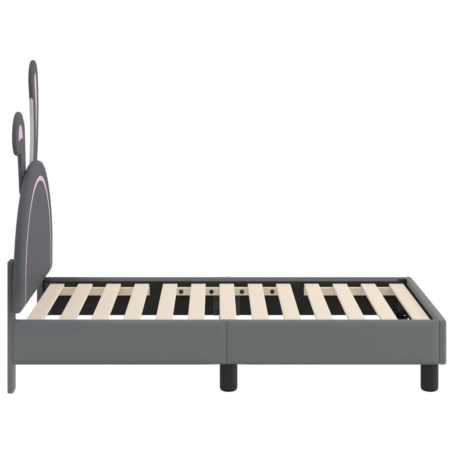Peuterbedframe met hoofdbord Lichtgrijs 70 x 140 cm PU is nu te koop bij PeponiXL, paradijselijk wonen!