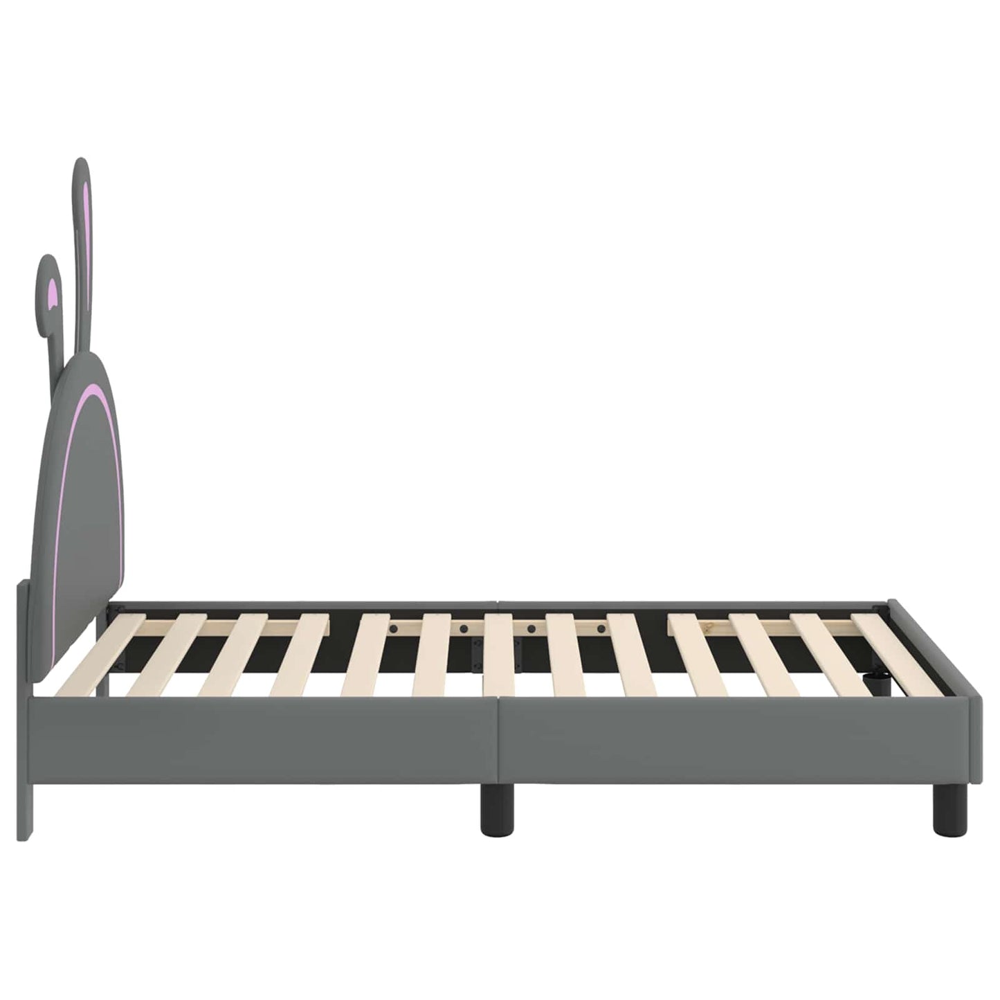 Bedframe voor kinderen met hoofdbord Lichtgrijs 80 x 160 cm PU is nu te koop bij PeponiXL, paradijselijk wonen!