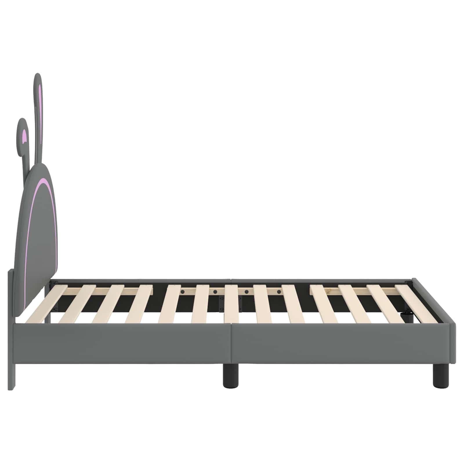 Bedframe voor kinderen met hoofdbord Lichtgrijs 80 x 160 cm PU is nu te koop bij PeponiXL, paradijselijk wonen!