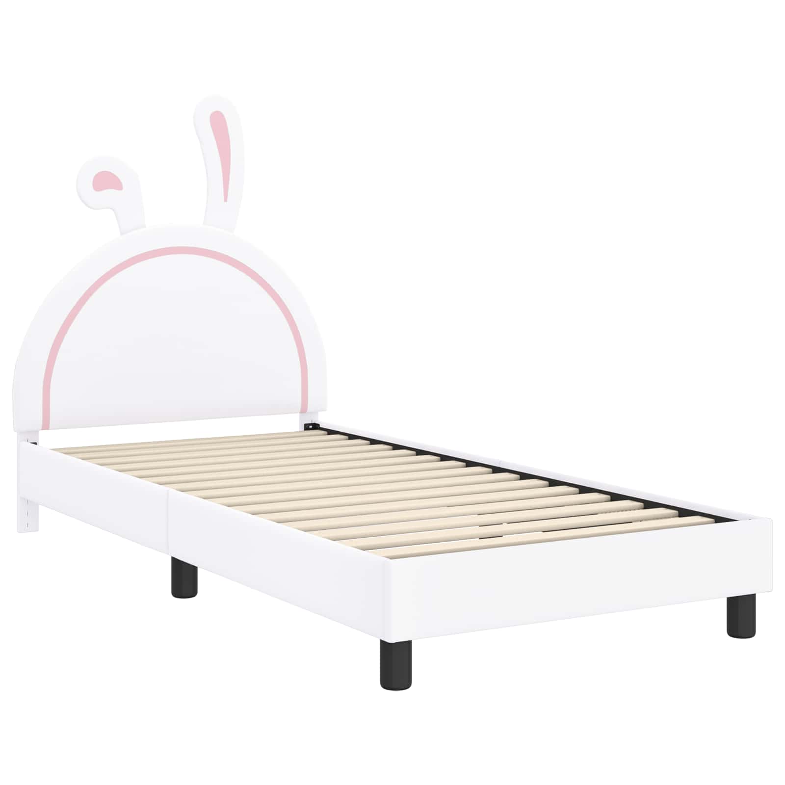 Bedframe voor kinderen met hoofdbord Wit 80 x 200 cm PU is nu te koop bij PeponiXL, paradijselijk wonen!