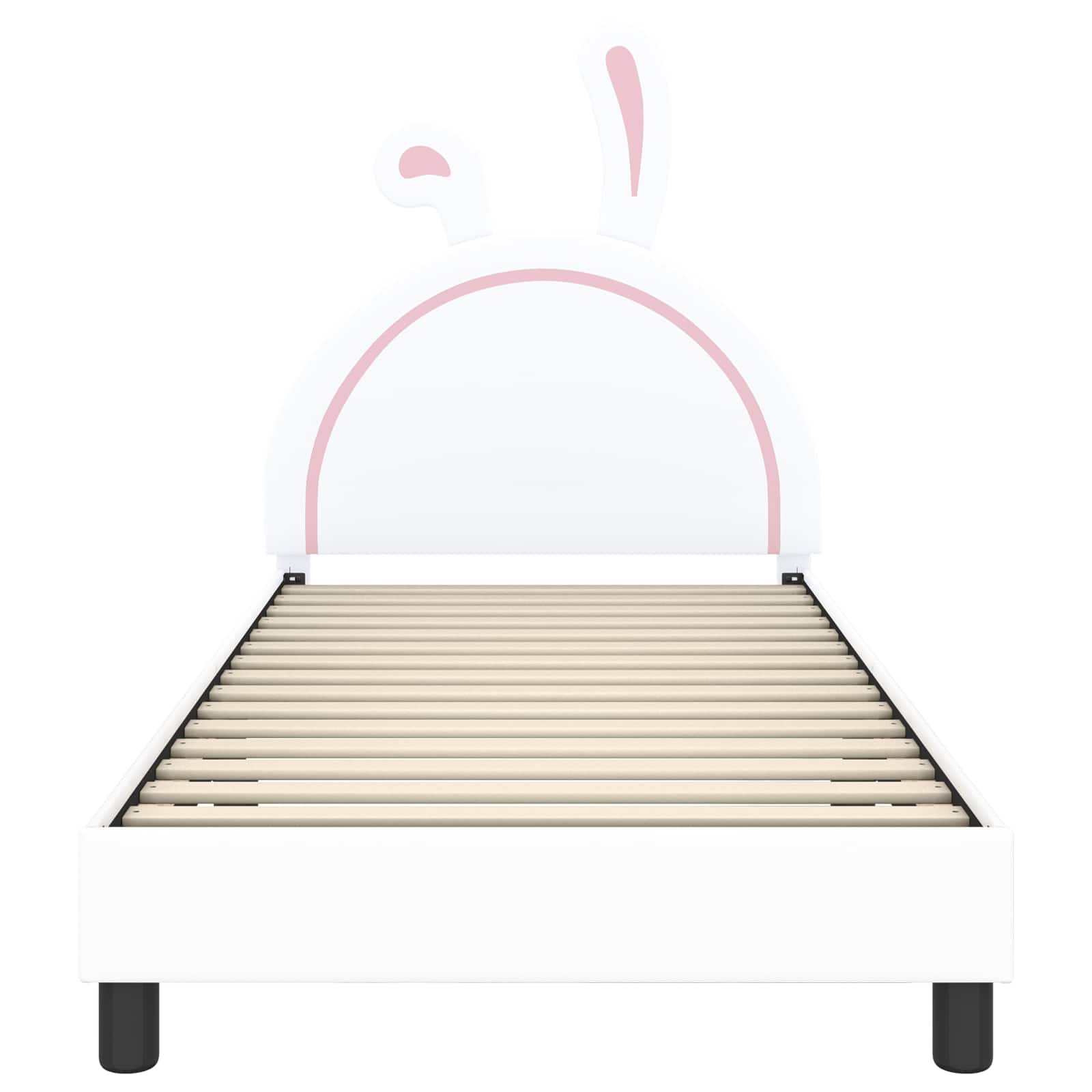 Bedframe voor kinderen met hoofdbord Wit 80 x 200 cm PU is nu te koop bij PeponiXL, paradijselijk wonen!