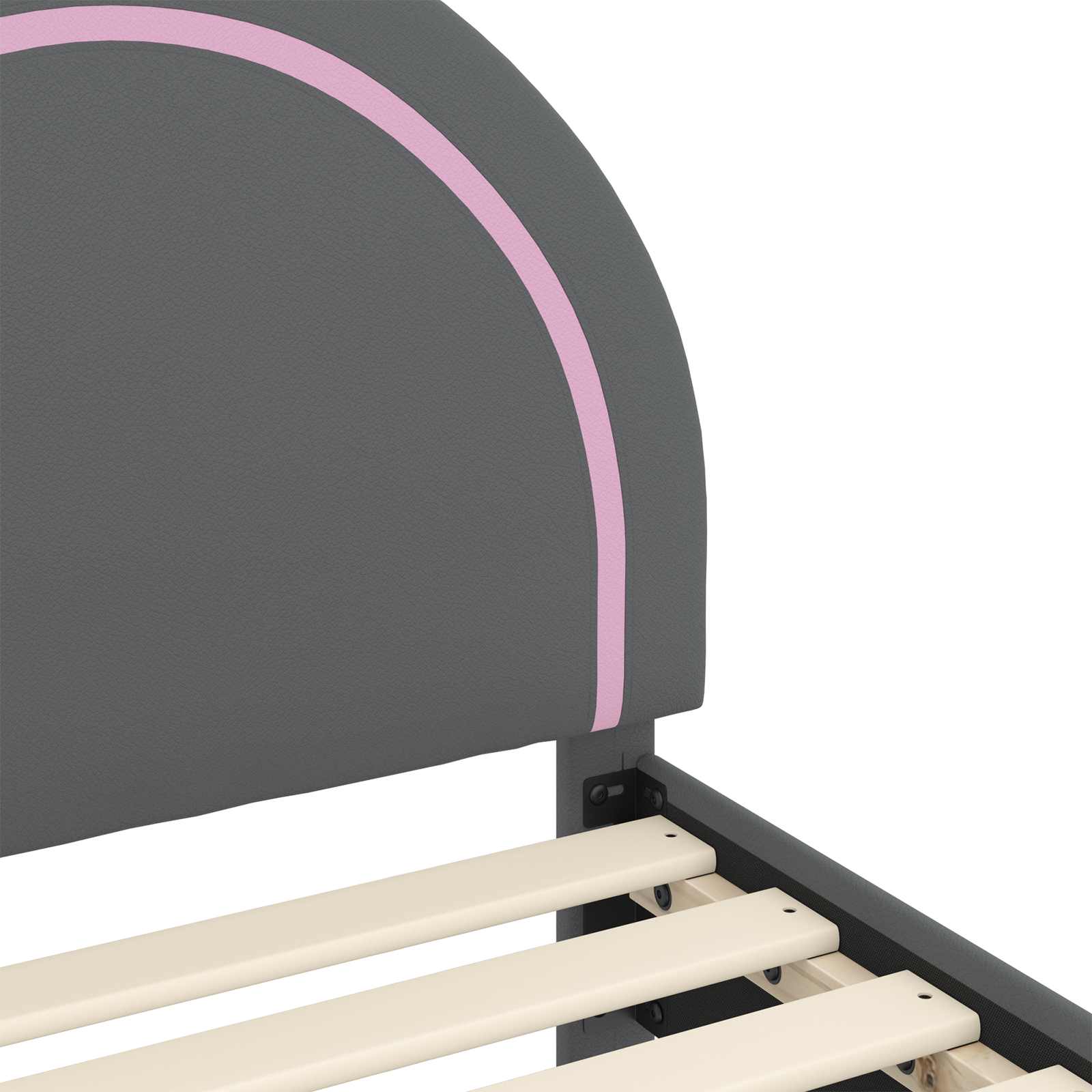 Bedframe voor kinderen met hoofdbord Lichtgrijs 80 x 200 cm PU is nu te koop bij PeponiXL, paradijselijk wonen!