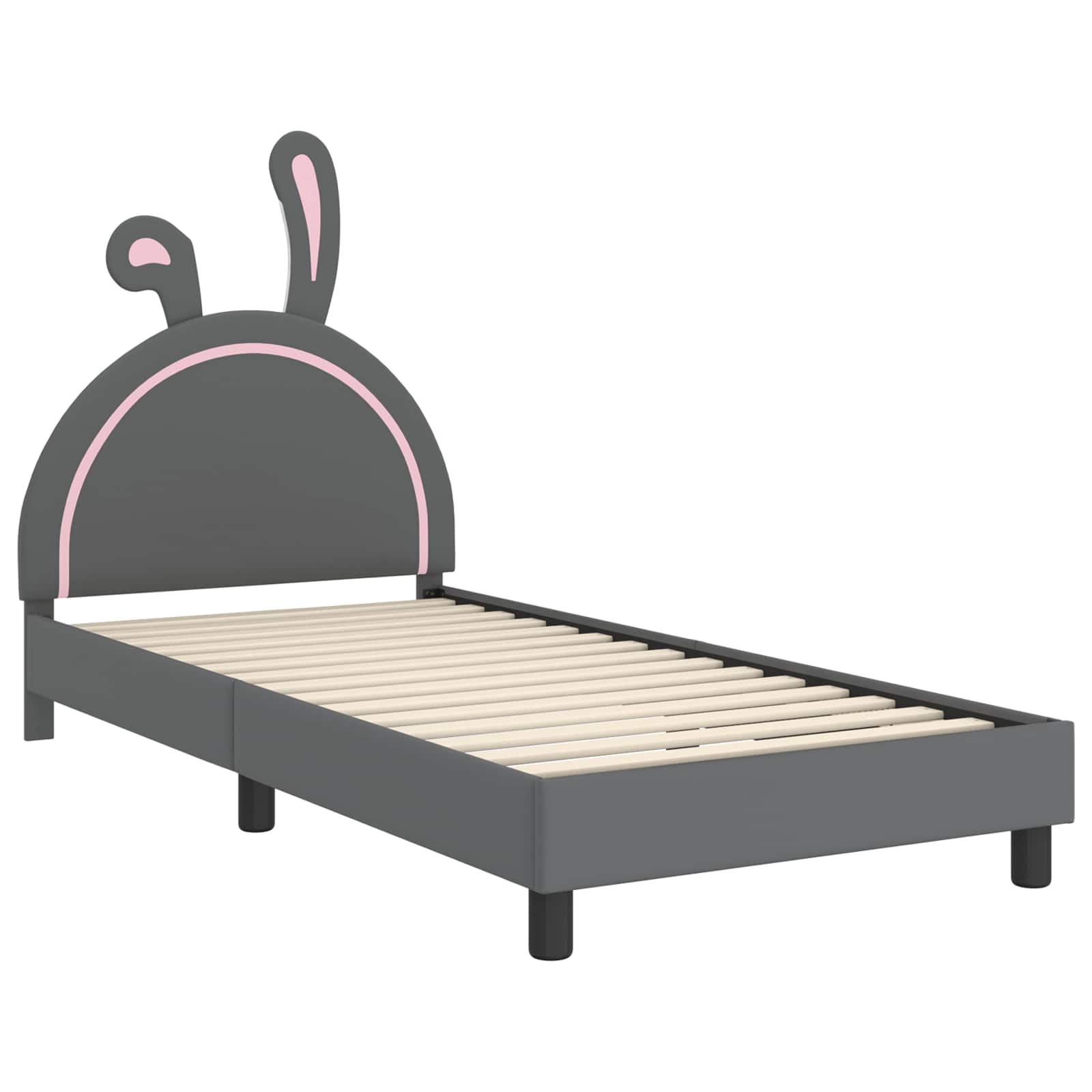 Bedframe voor kinderen met hoofdbord Lichtgrijs 80 x 200 cm PU is nu te koop bij PeponiXL, paradijselijk wonen!
