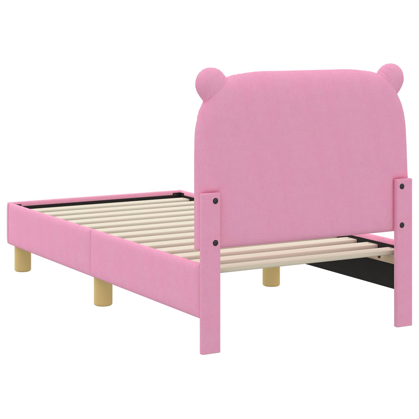 Peuterbedframe met hoofdbord Roze 70 x 140 cm Stof is nu te koop bij PeponiXL, paradijselijk wonen!