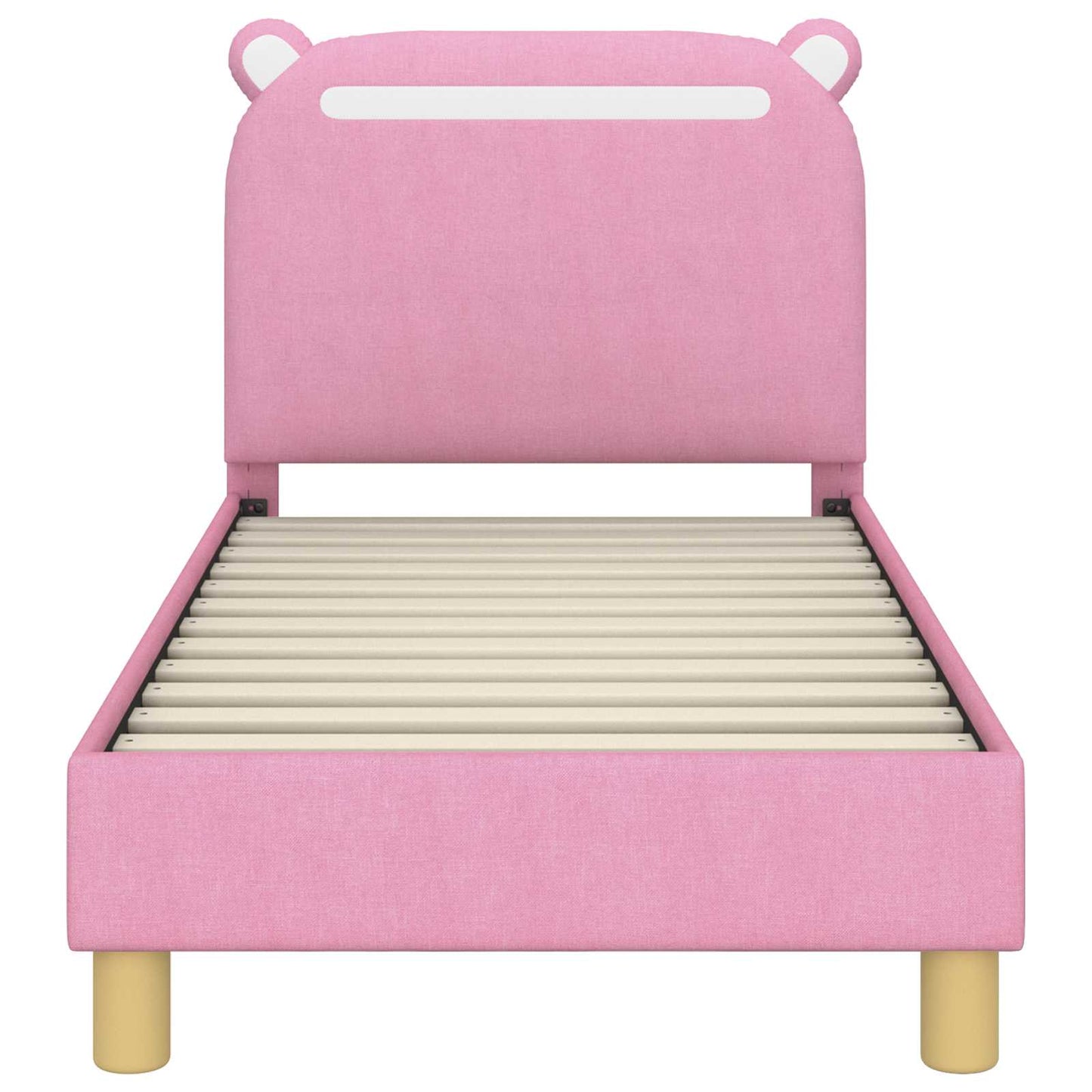 Peuterbedframe met hoofdbord Roze 70 x 140 cm Stof is nu te koop bij PeponiXL, paradijselijk wonen!